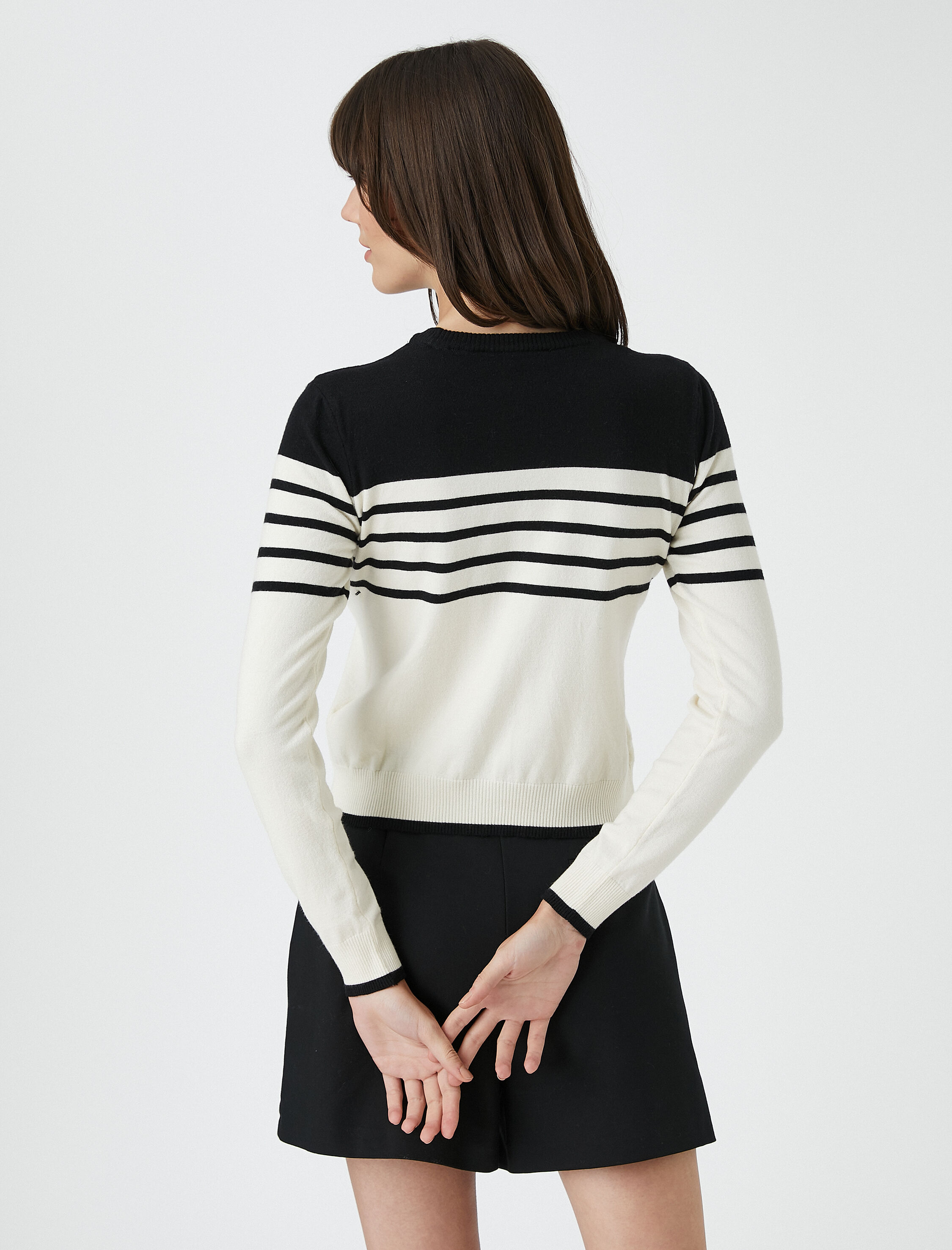   Bisiklet Yaka Triko Kazak Uzun Kollu