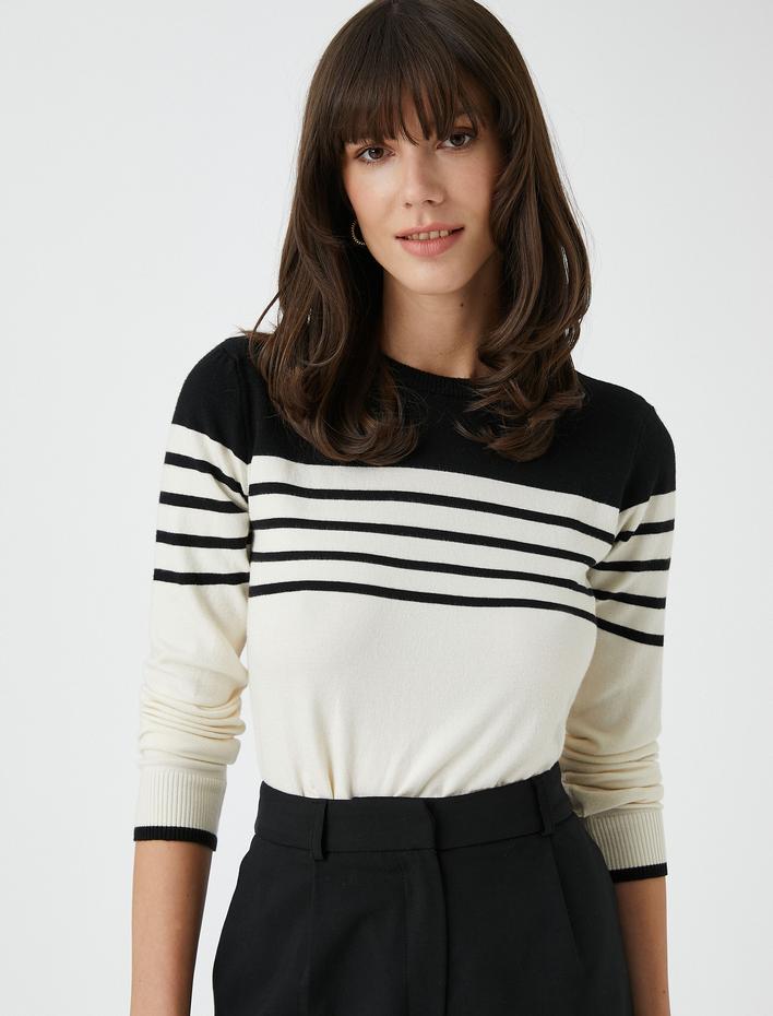  Bisiklet Yaka Triko Kazak Uzun Kollu