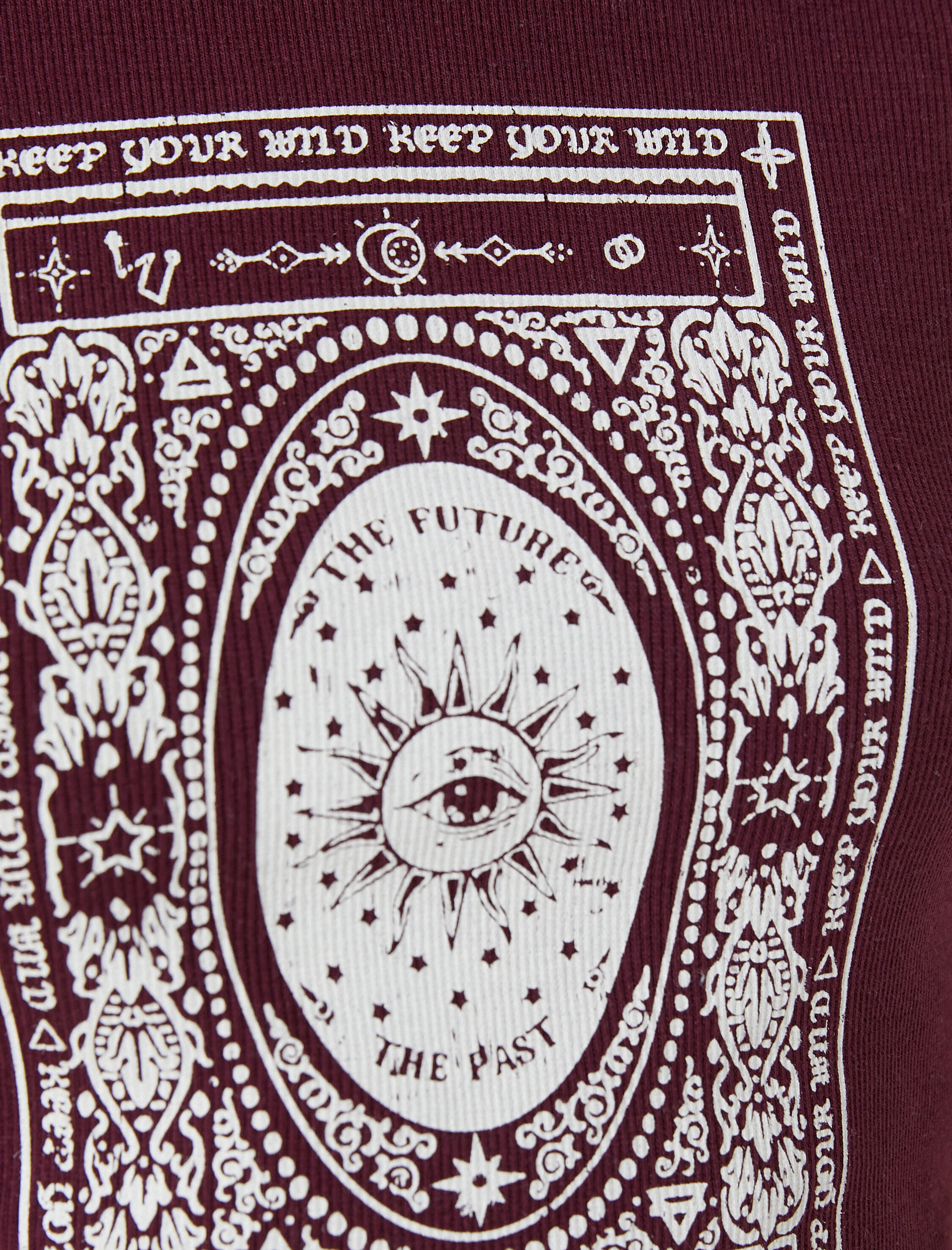   Crop Tişört Pamuklu Kısa Kollu Bisiklet Yaka Baskılı