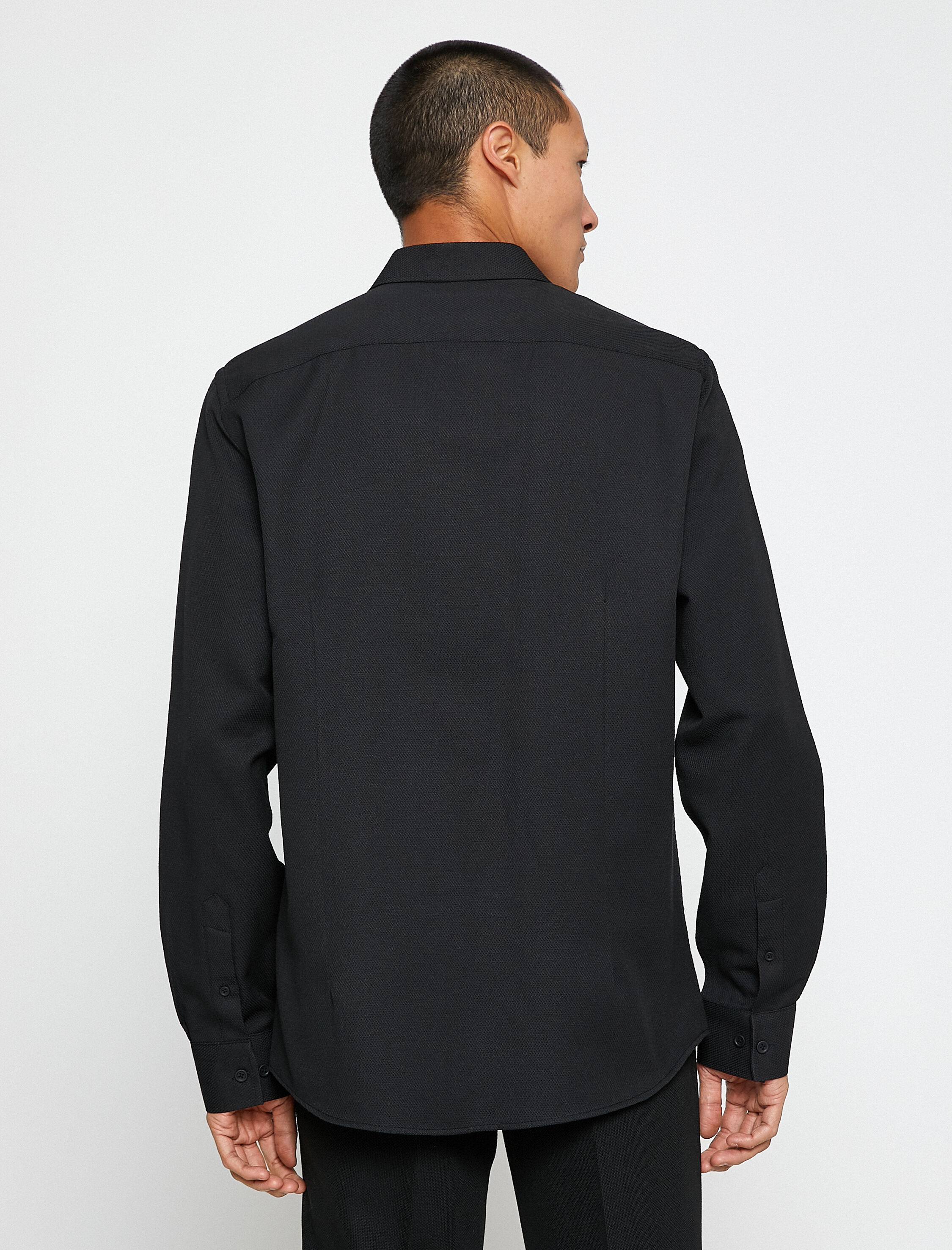 Spor Gömlek Slim Fit Klasik Yaka Uzun Kollu Non Iron