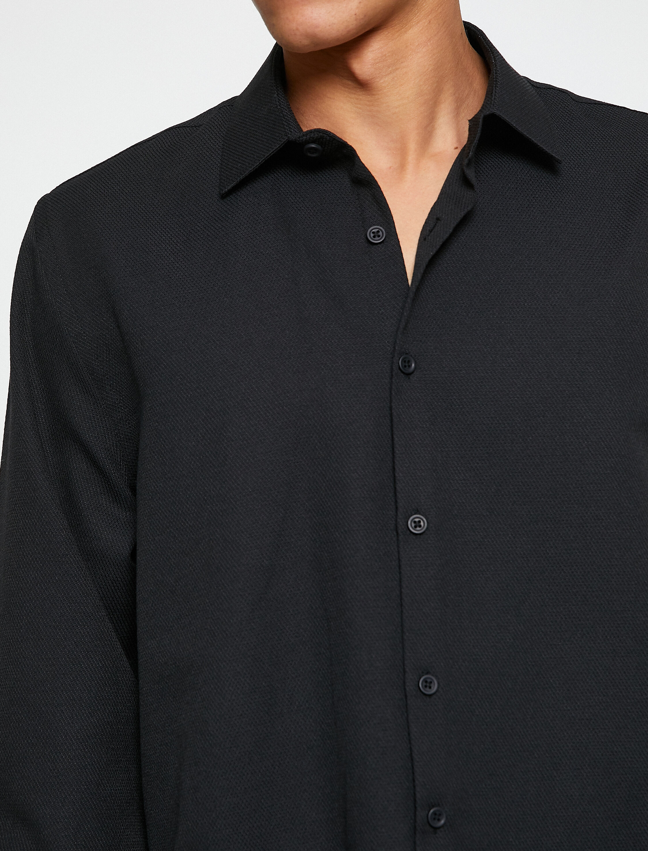 Spor Gömlek Slim Fit Klasik Yaka Uzun Kollu Non Iron