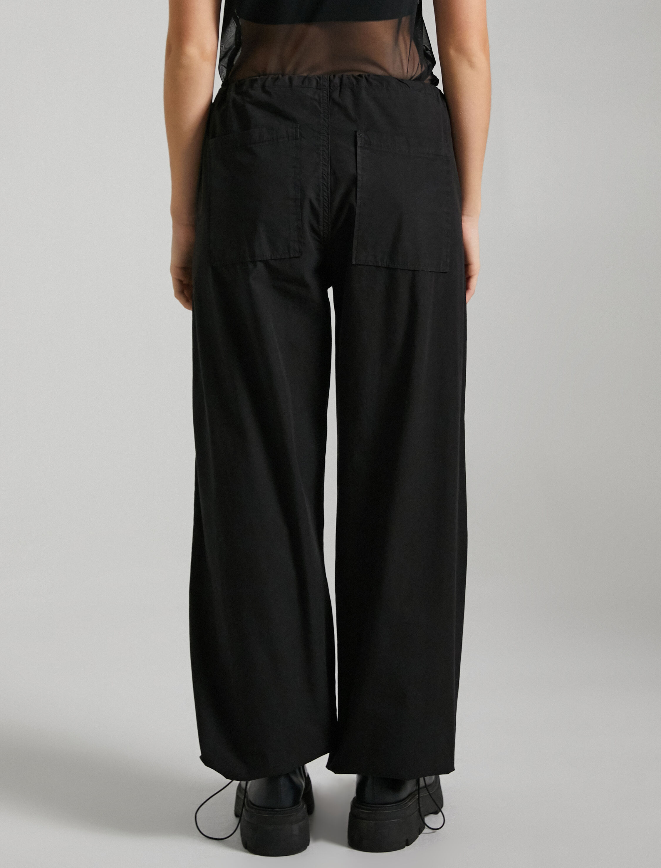   Kot Paraşüt Pantolon Cep Detaylı Beli Lastikli