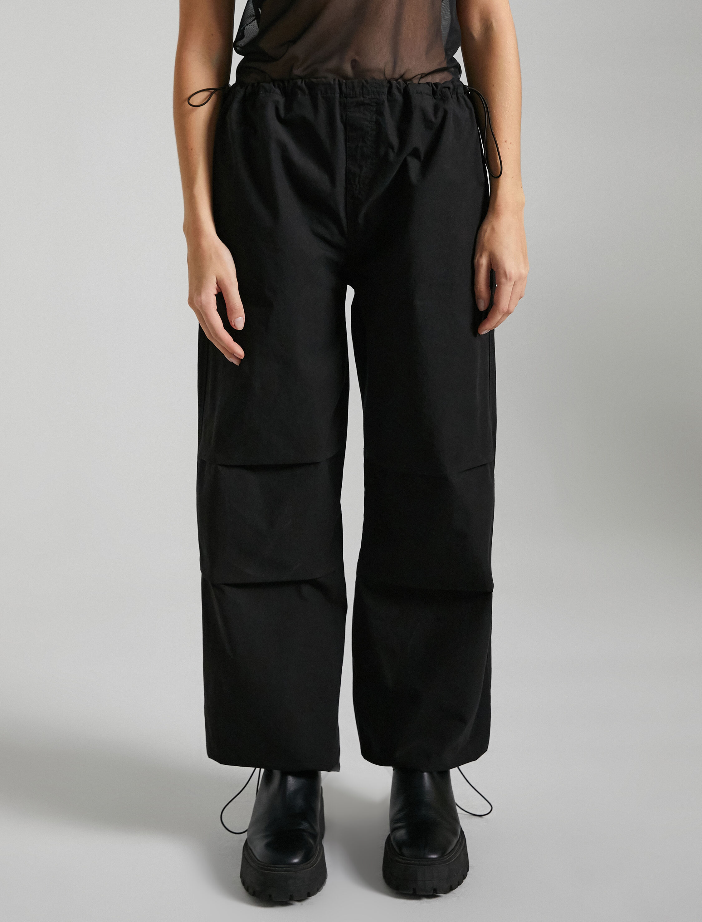   Kot Paraşüt Pantolon Cep Detaylı Beli Lastikli