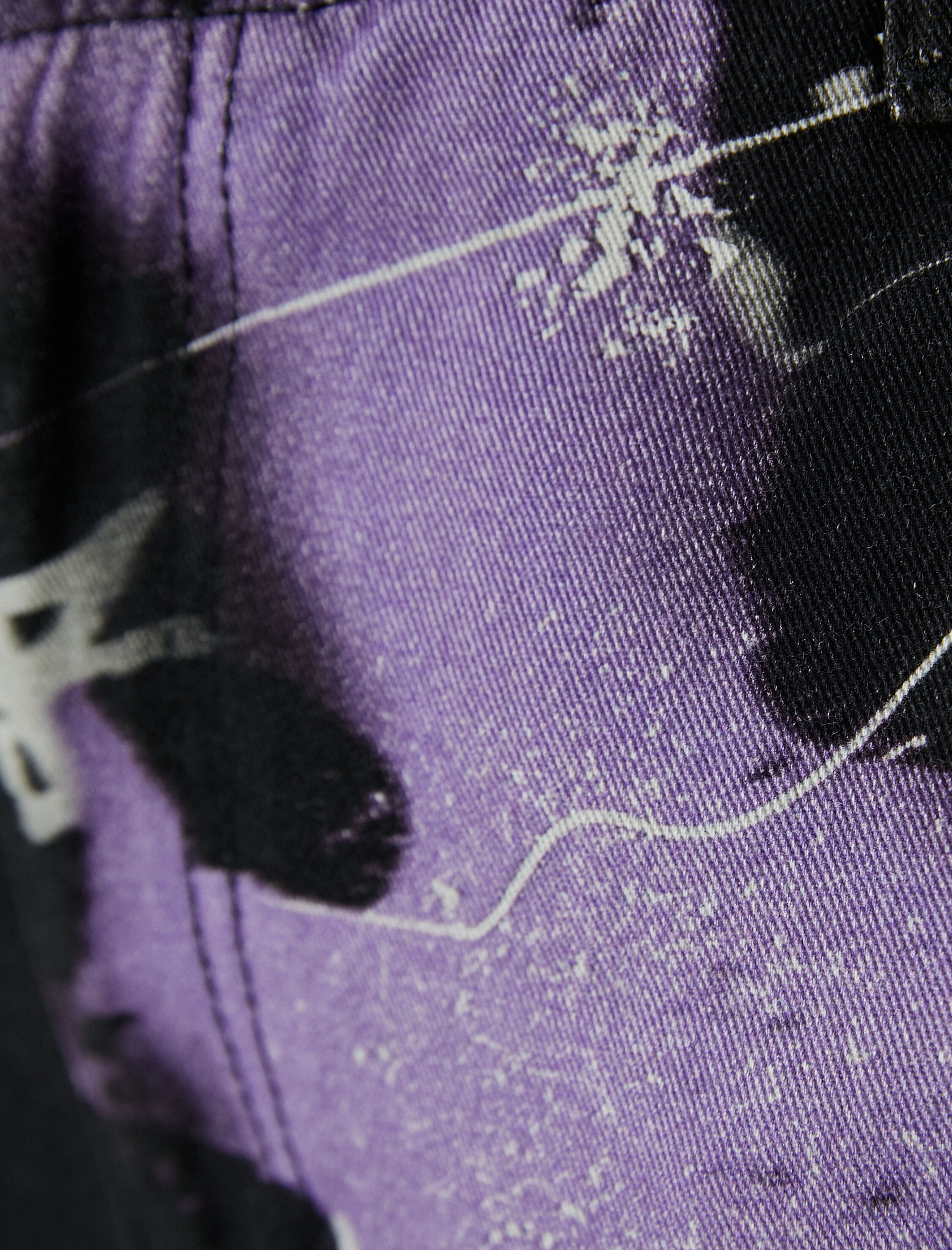   Baggy Pantolon Bol Paça Desenli Cep Detaylı