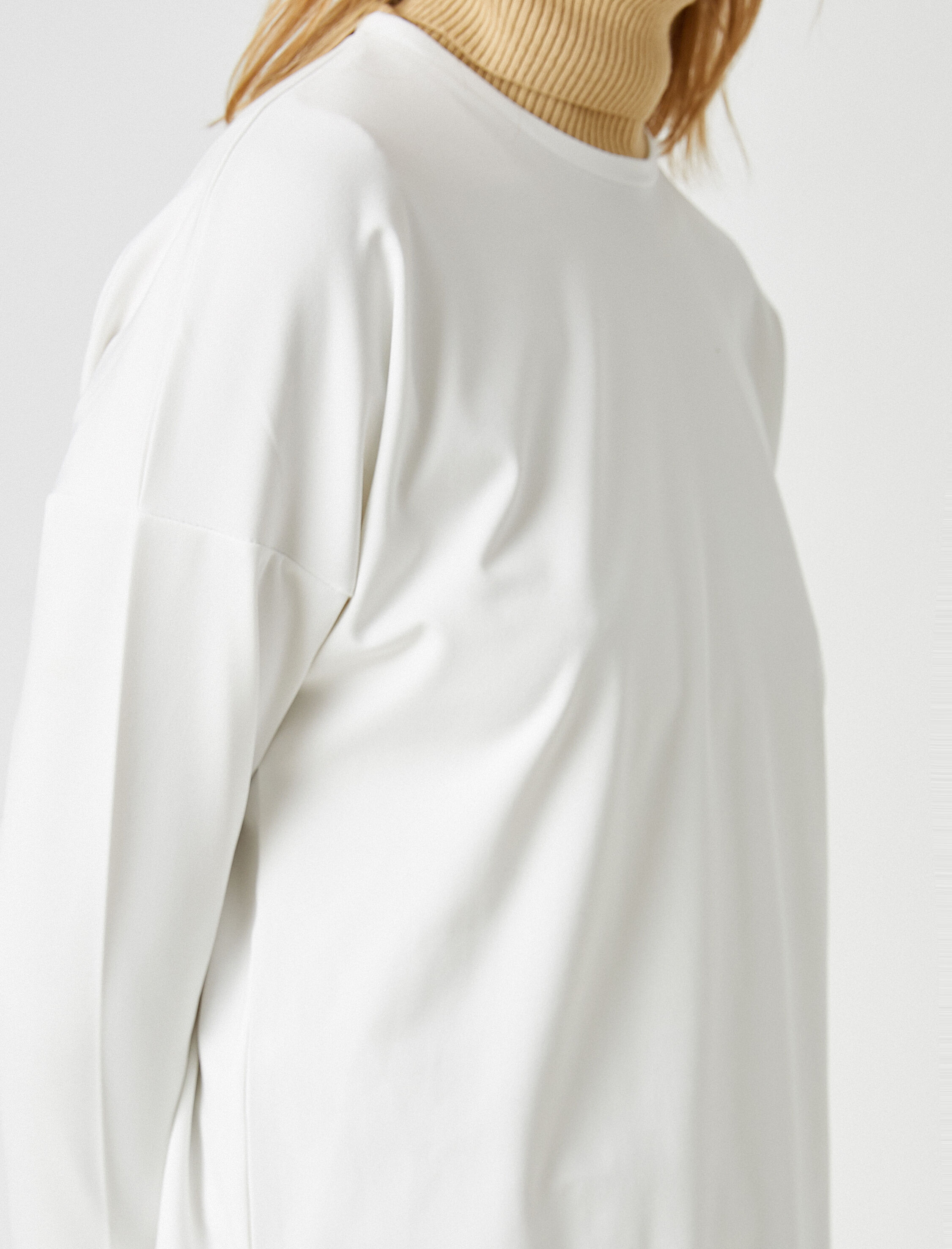   Bisiklet Yaka Basic Sweatshirt