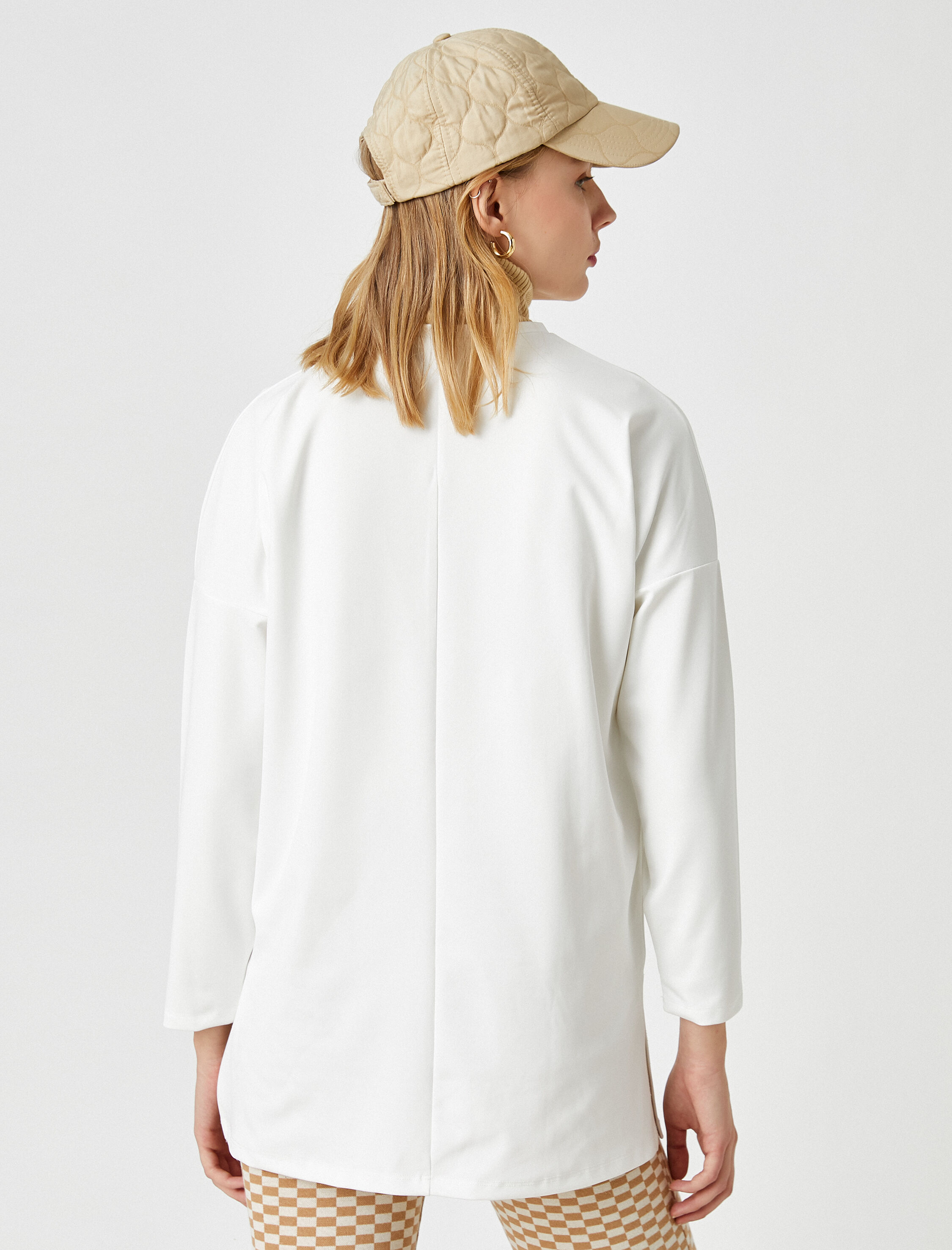   Bisiklet Yaka Basic Sweatshirt