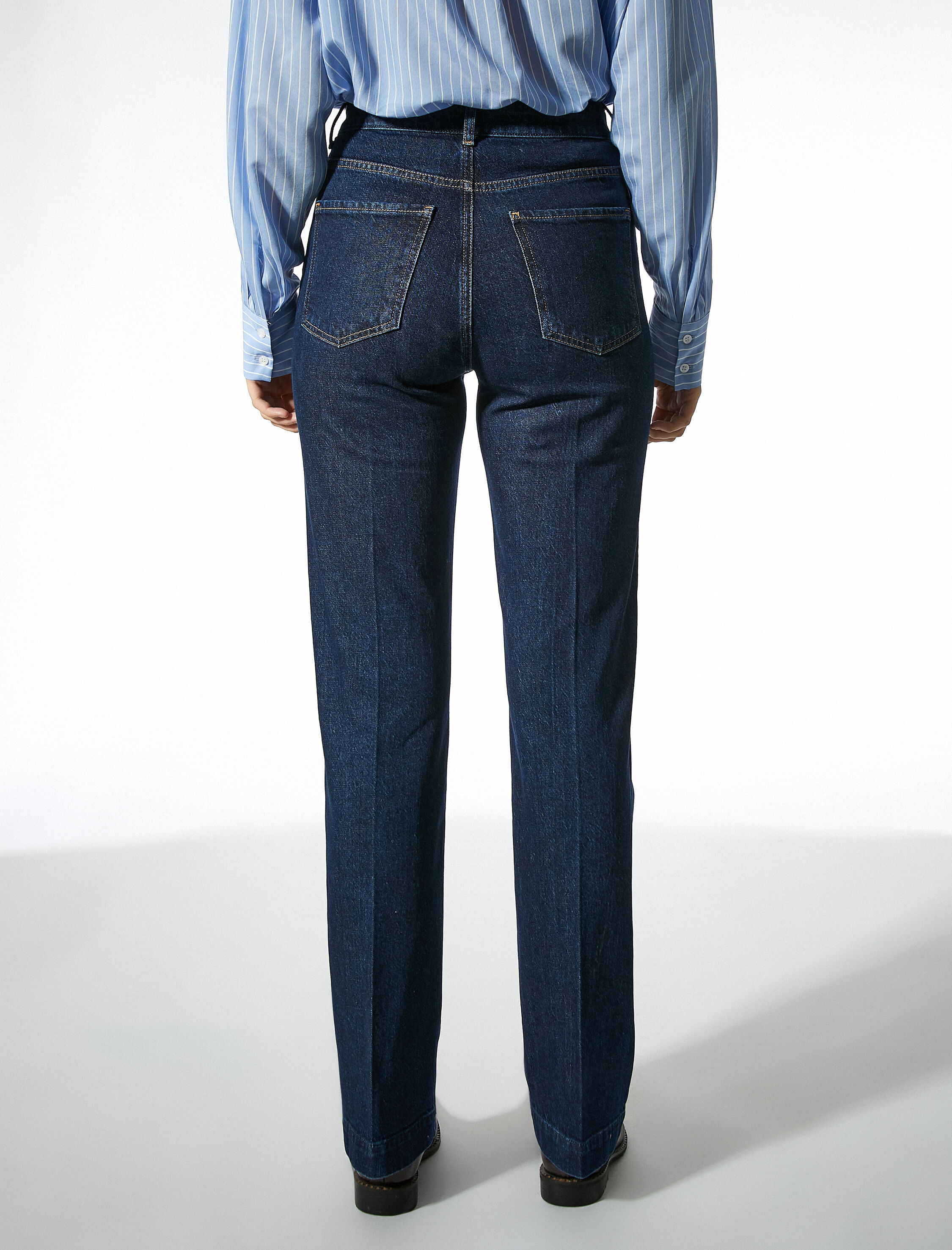   Cepli Düz Paça Kot Pantolon