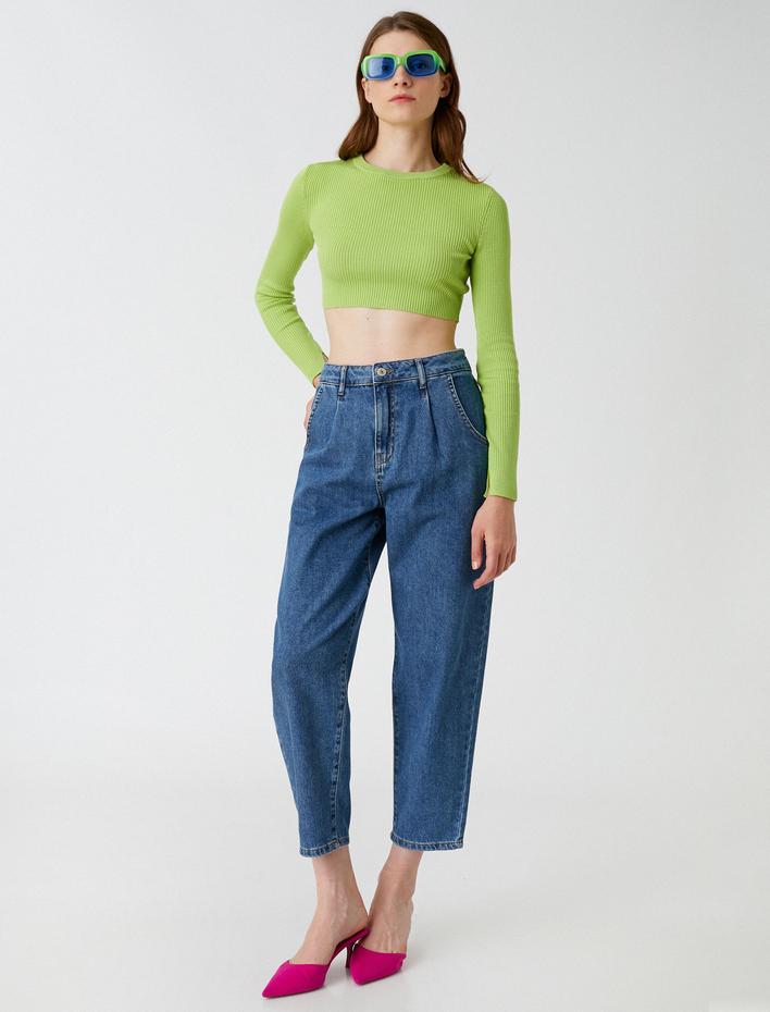  Rahat Kesim Dar Paça Pantolon - Slouchy Jean