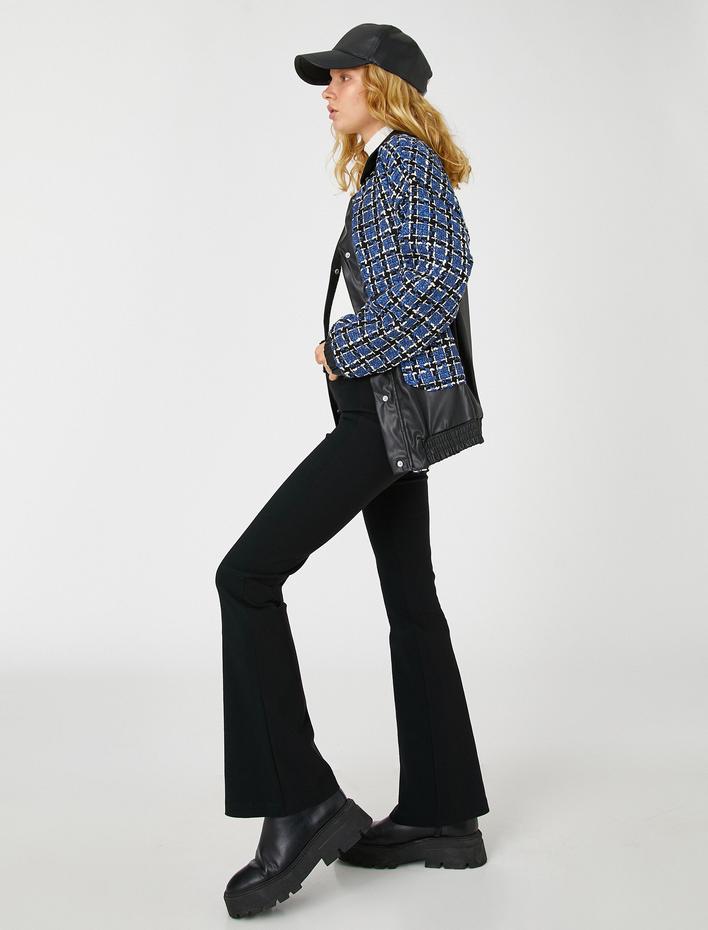  İspanyol Paça Pantolon Çift Düğmeli