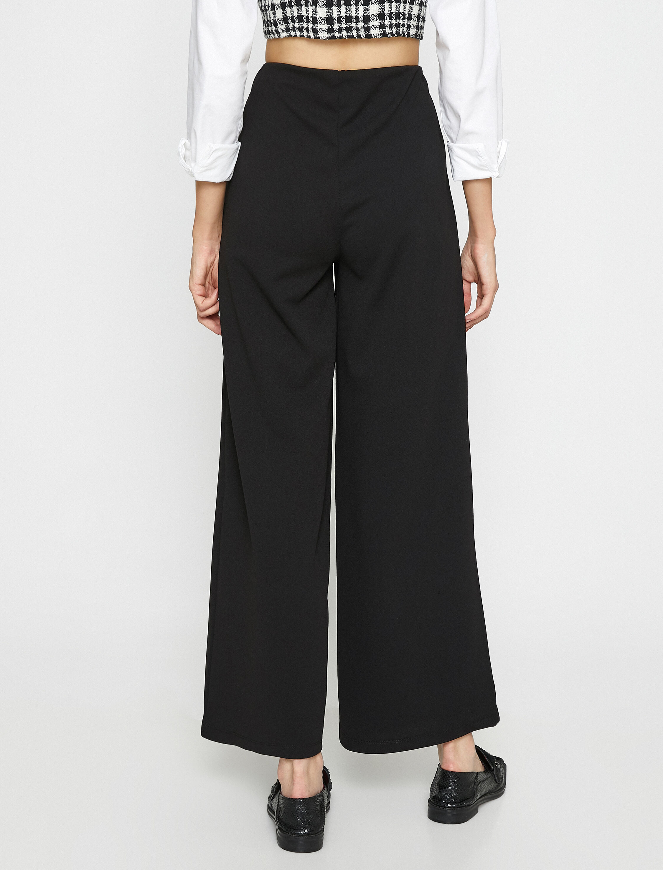   Palazzo Pantolon Düğme Detaylı