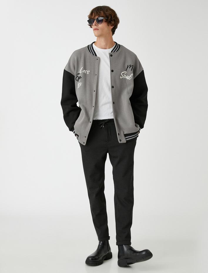  Basic Dokuma Pantolon Beli Bağcıklı