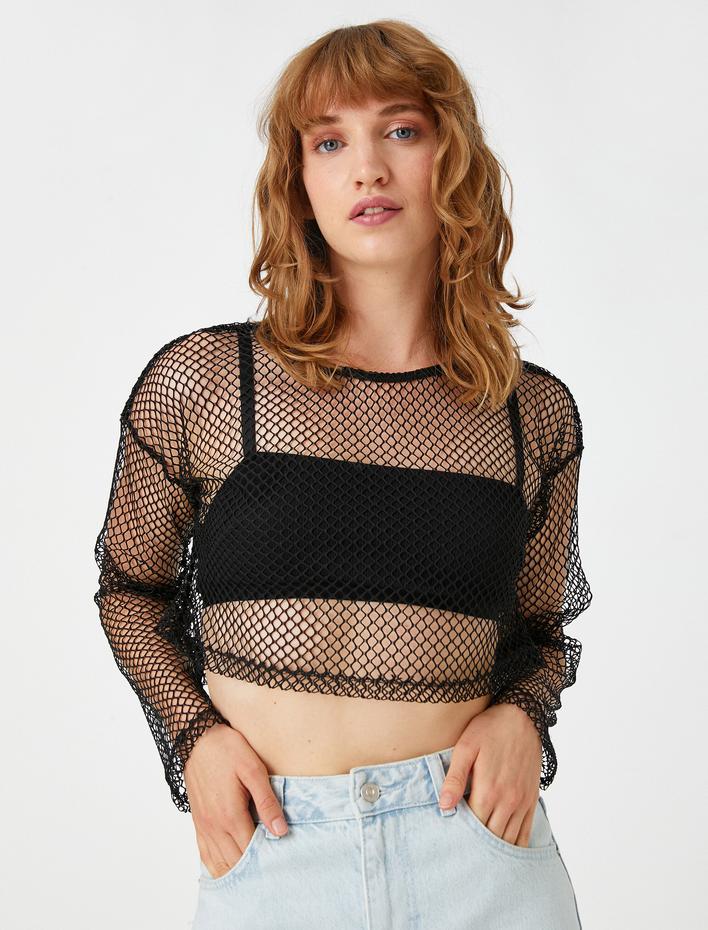  Uzun Kollu Tişört File Crop