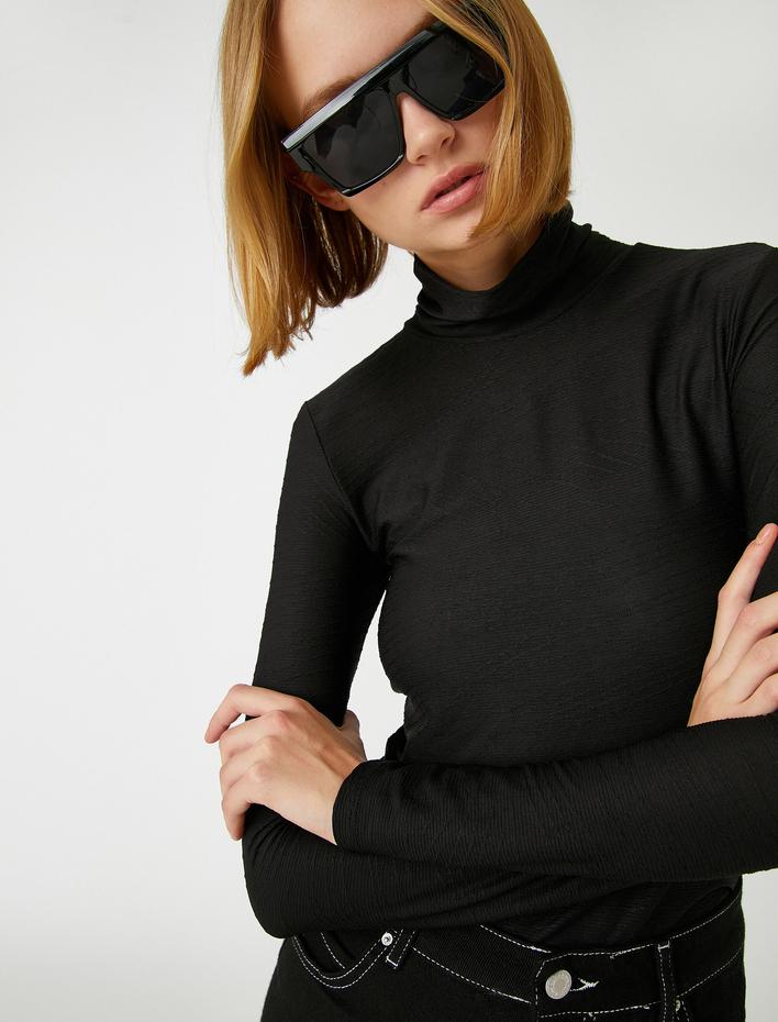  Balıkçı Yaka Tişört Uzun Kollu