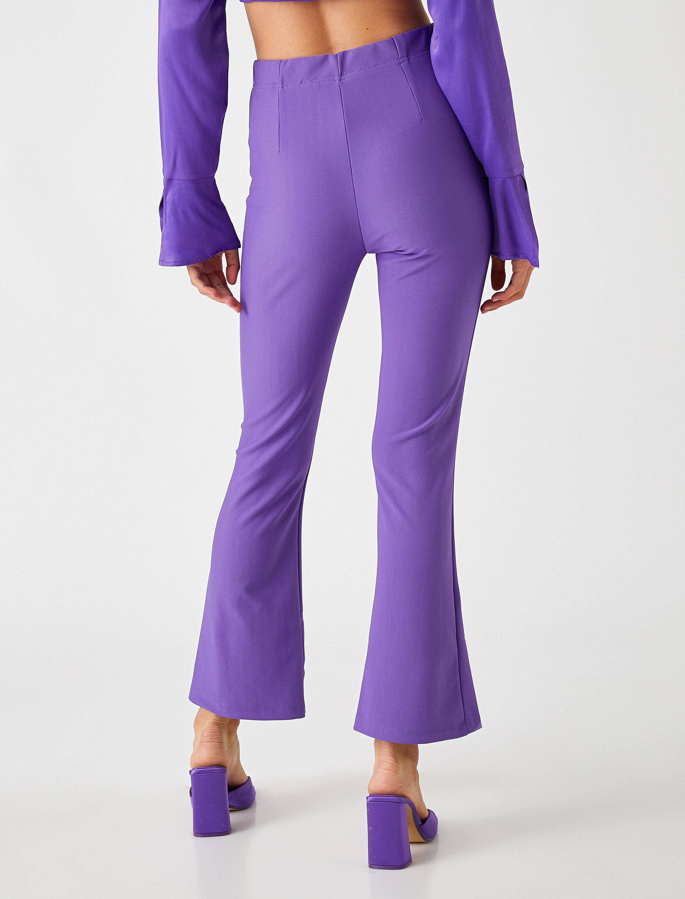   Yırtmaçlı Crop İspanyol Paça Tayt