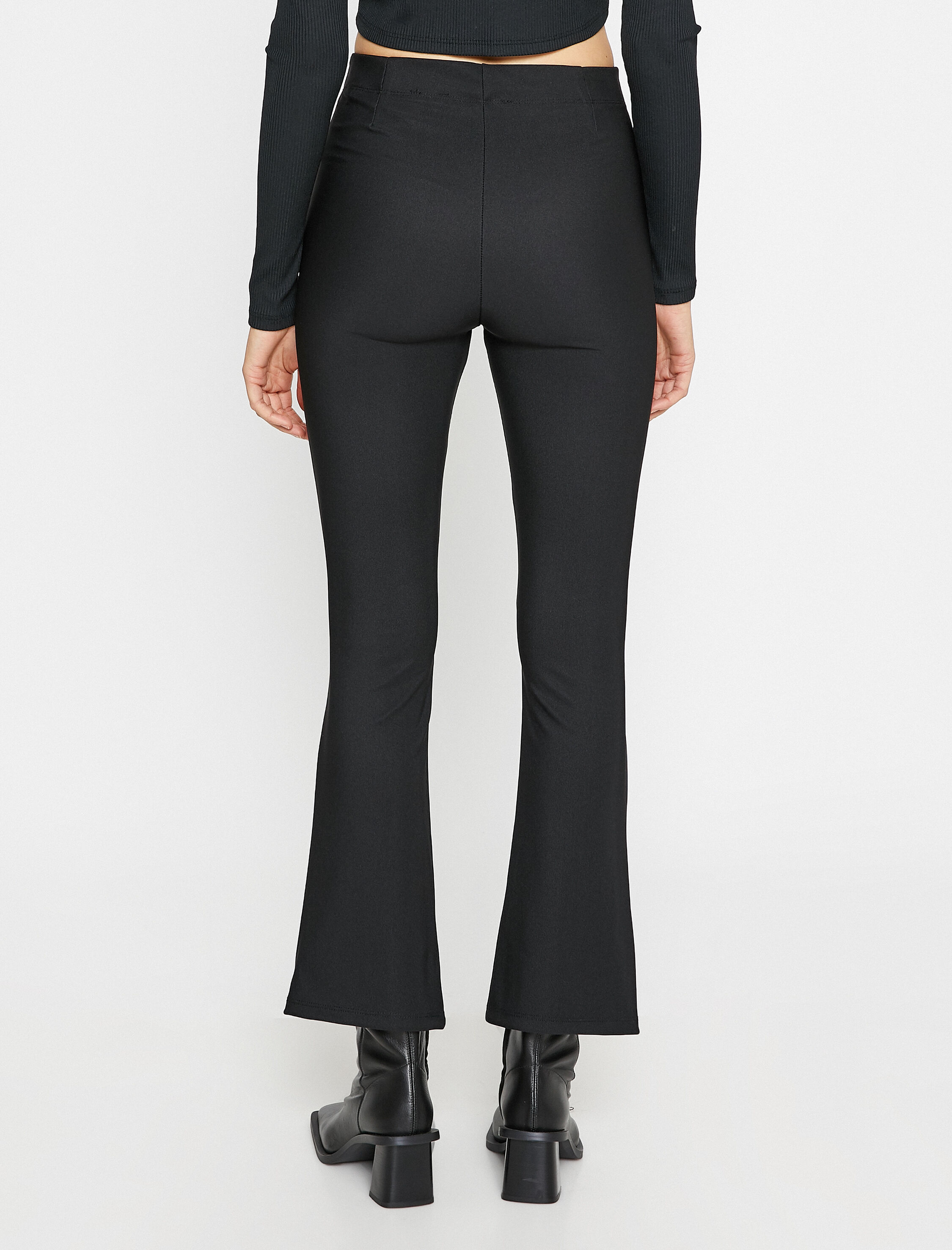   Yırtmaçlı Crop İspanyol Paça Tayt