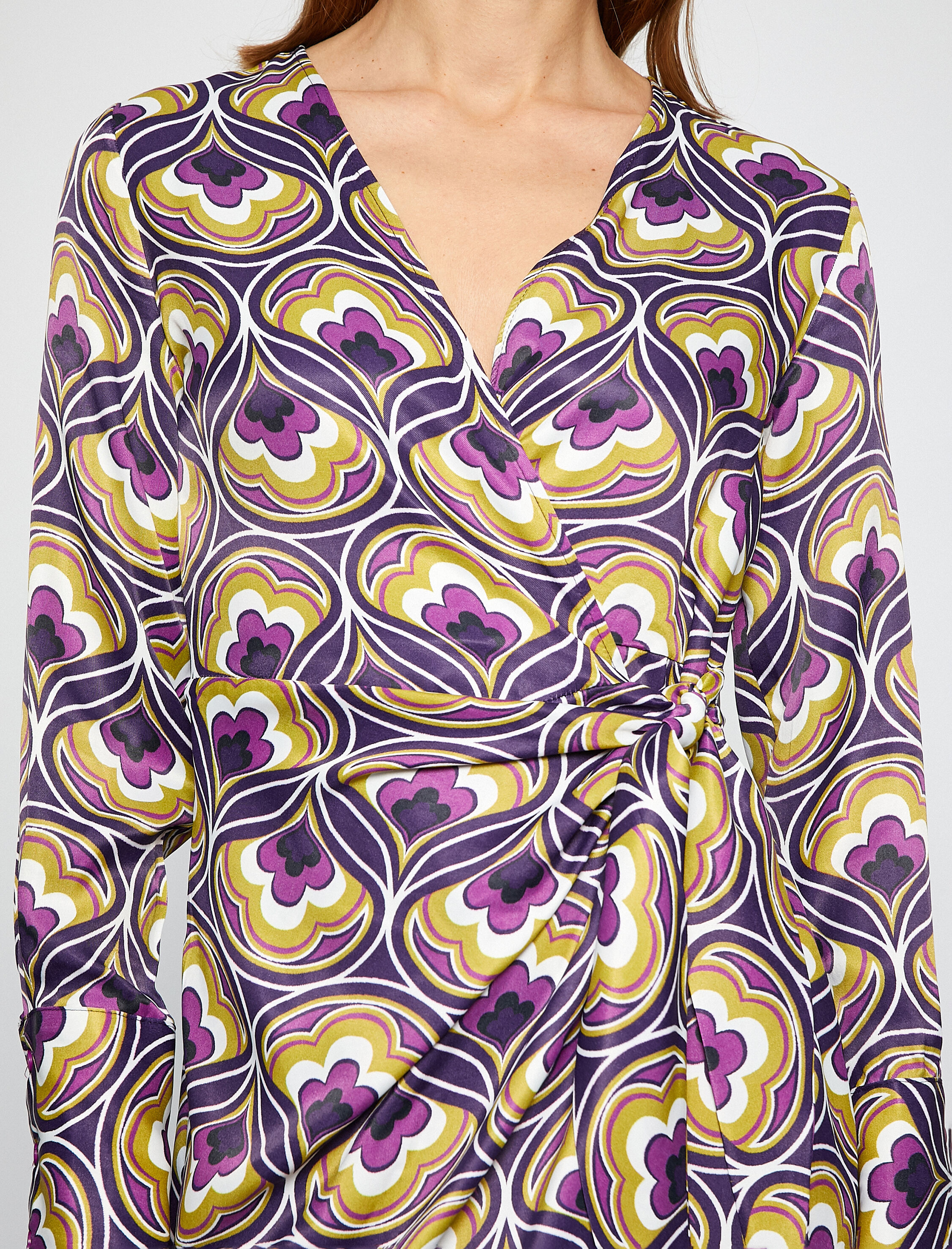   Melis Ağazat X Koton - Anvelop Bağlamalı Saten Mini Elbise