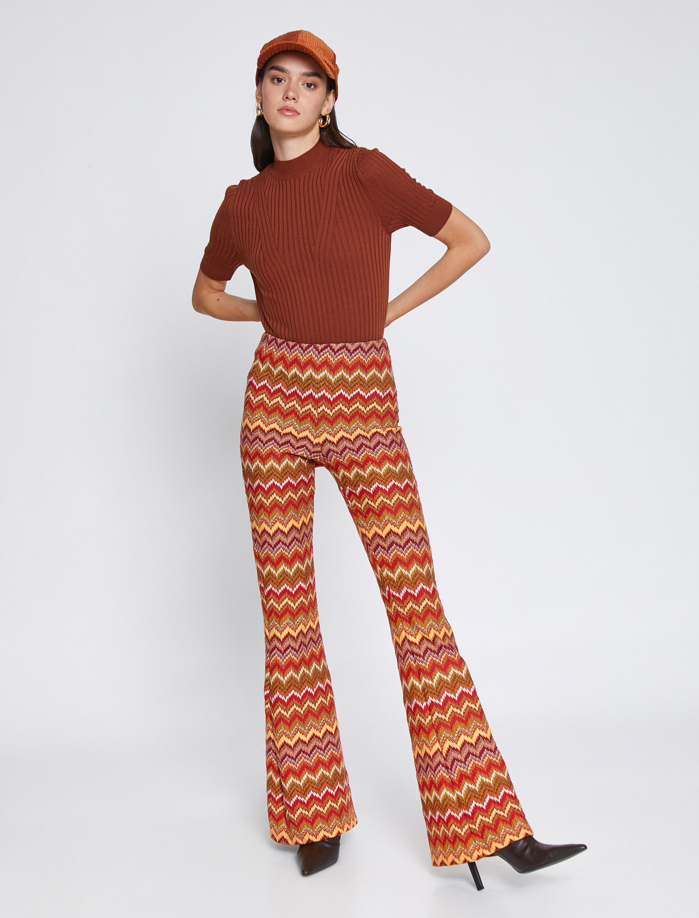   İspanyol Paça Pantolon Beli Lastikli