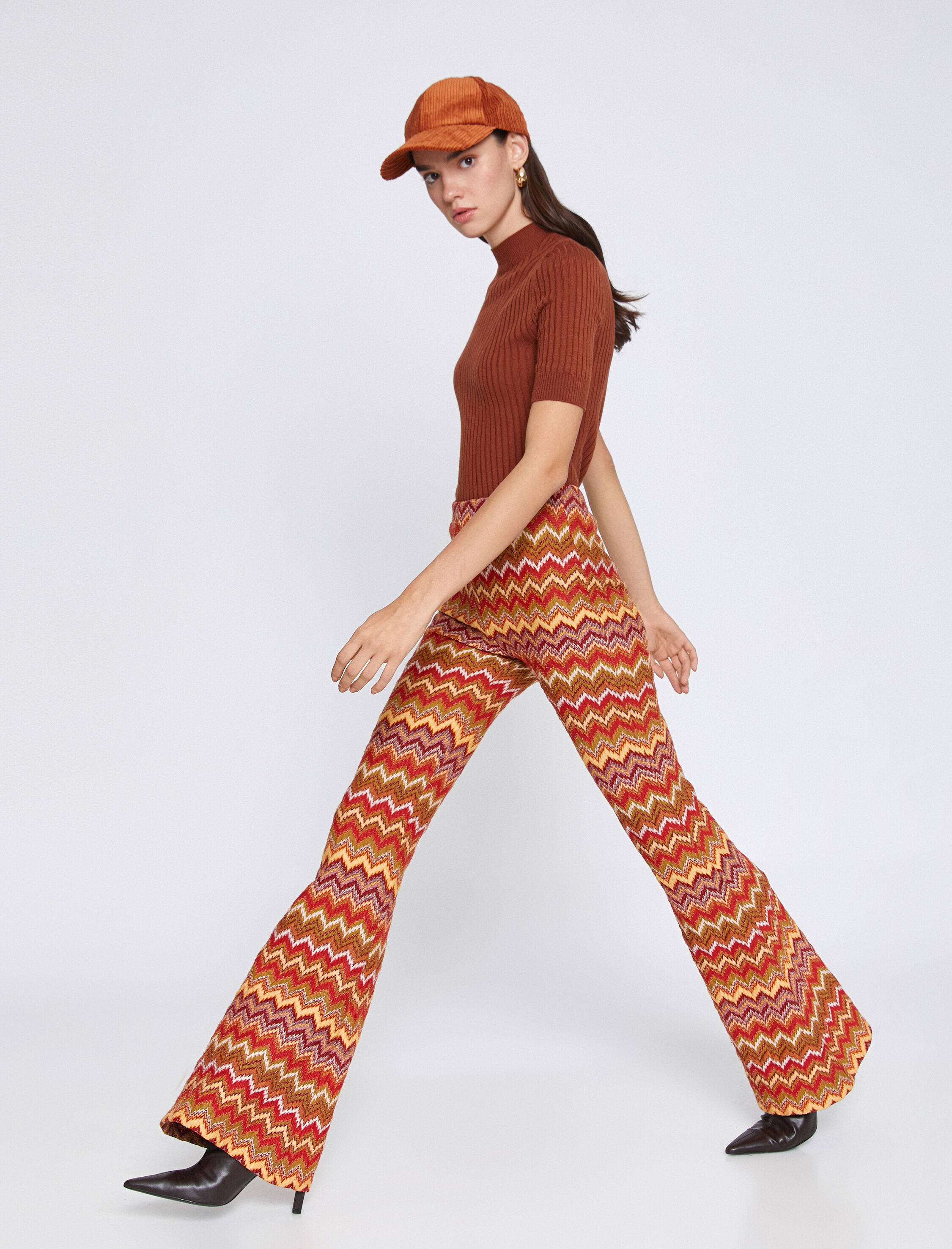   İspanyol Paça Pantolon Beli Lastikli