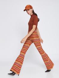 İspanyol Paça Pantolon Beli Lastikli