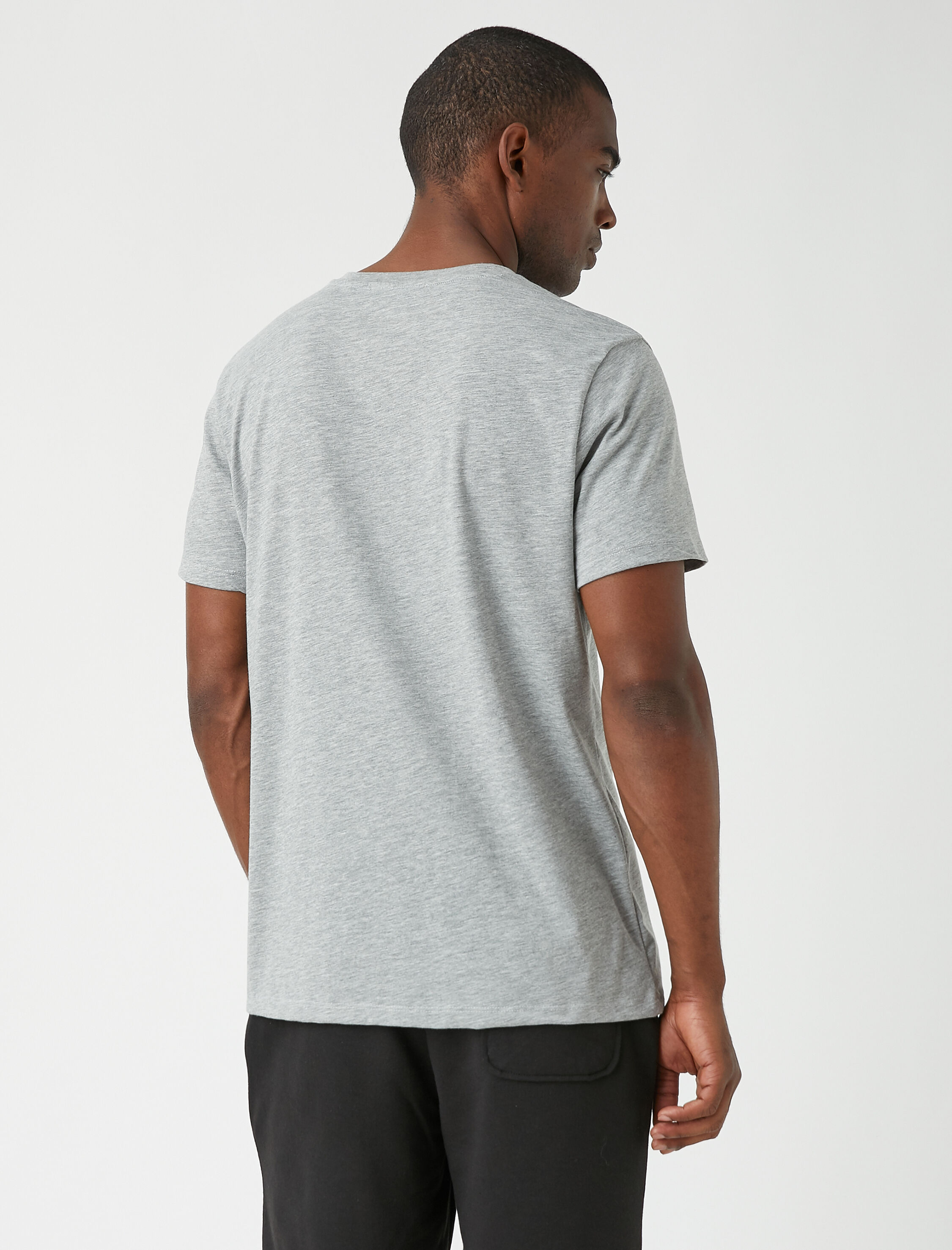   Baskılı Melanj Tişört