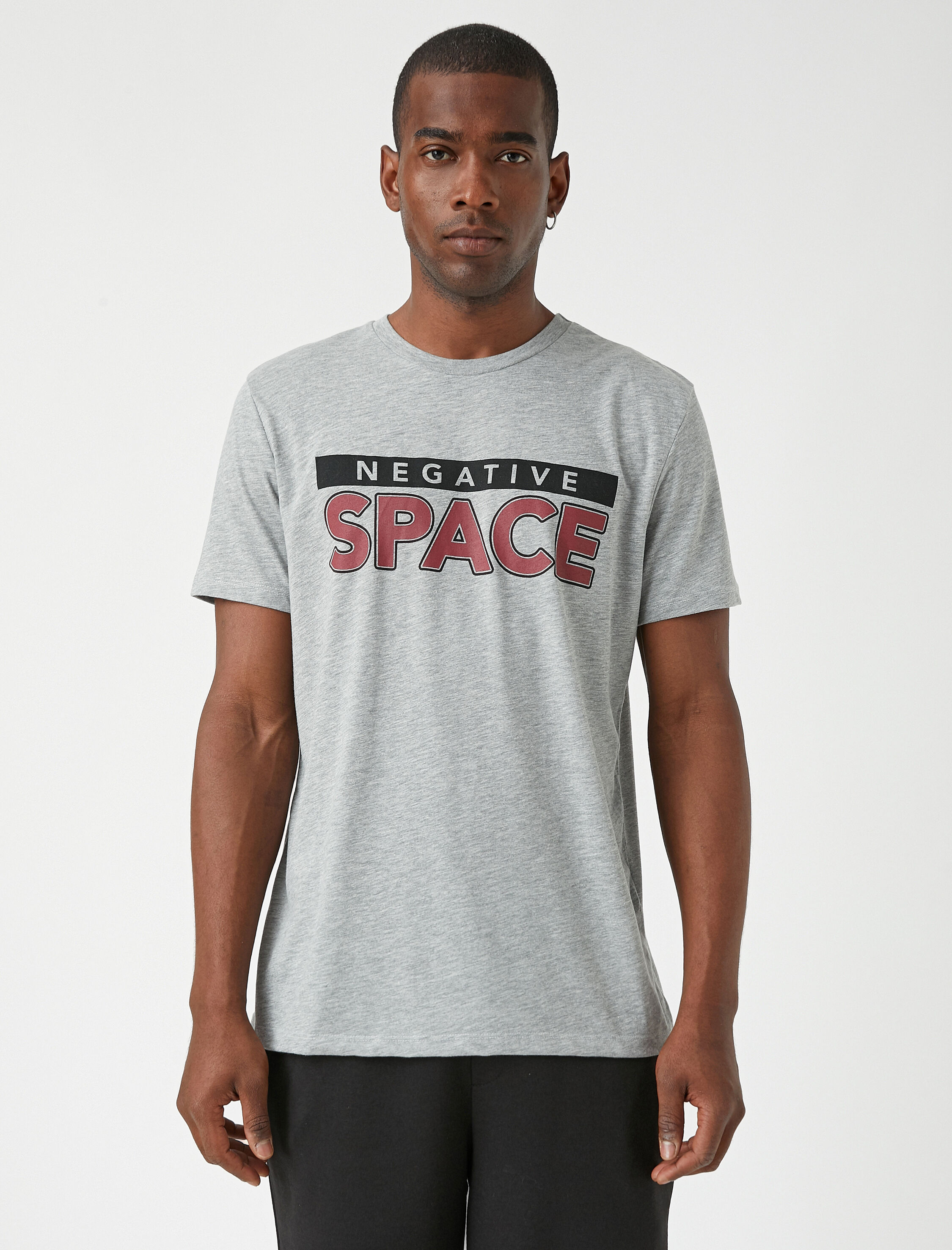   Baskılı Melanj Tişört