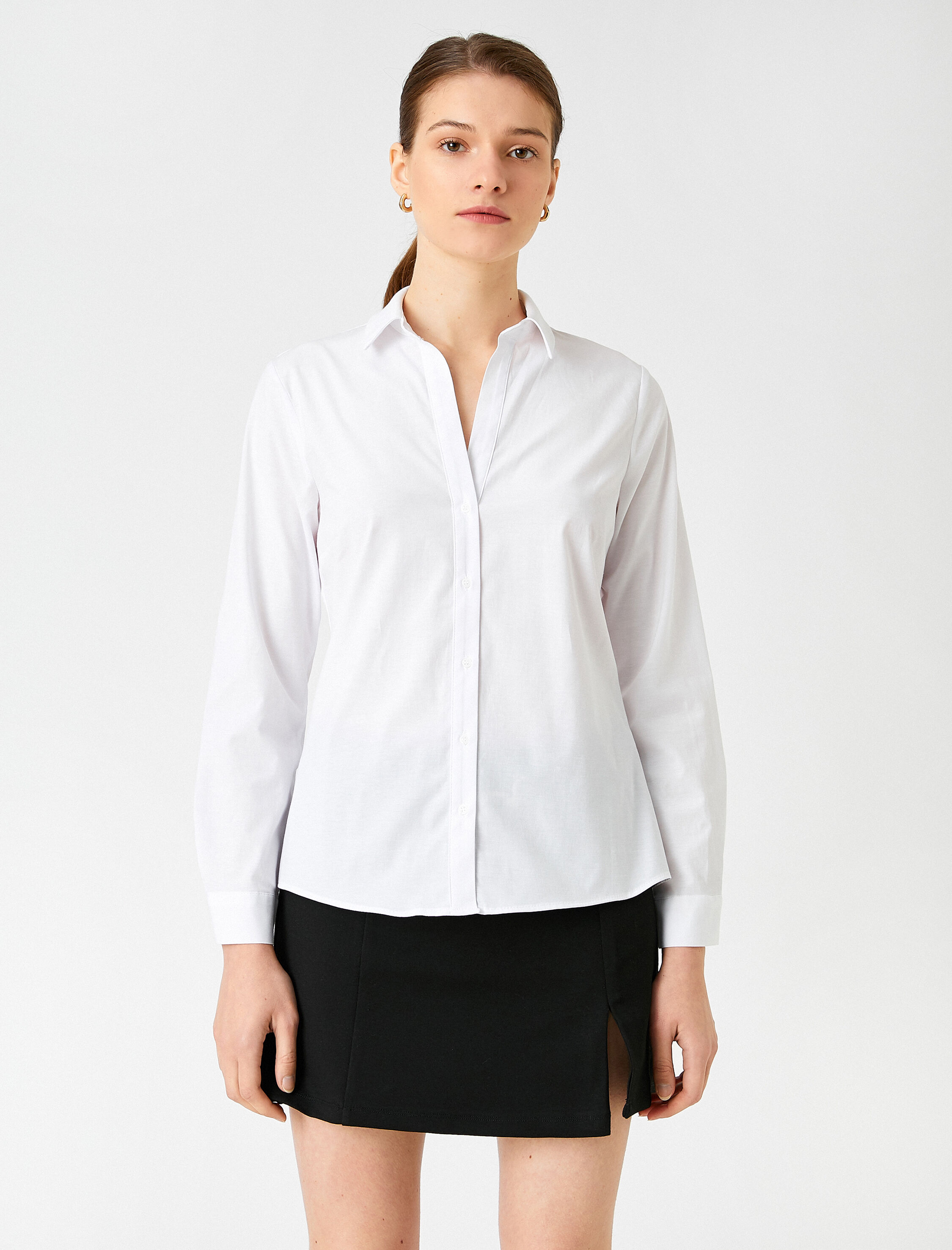   Basic Gömlek Uzun Kollu