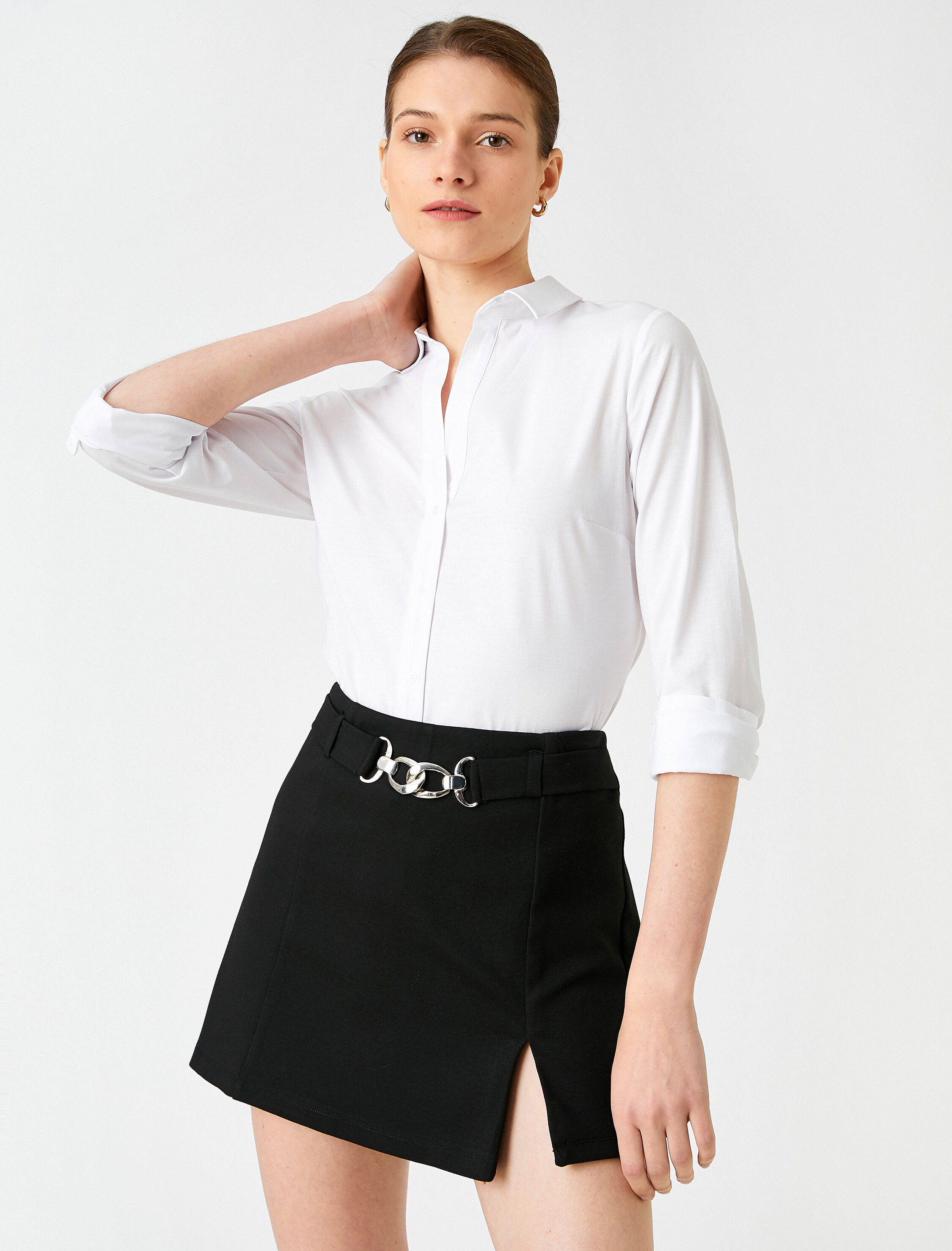   Basic Gömlek Uzun Kollu