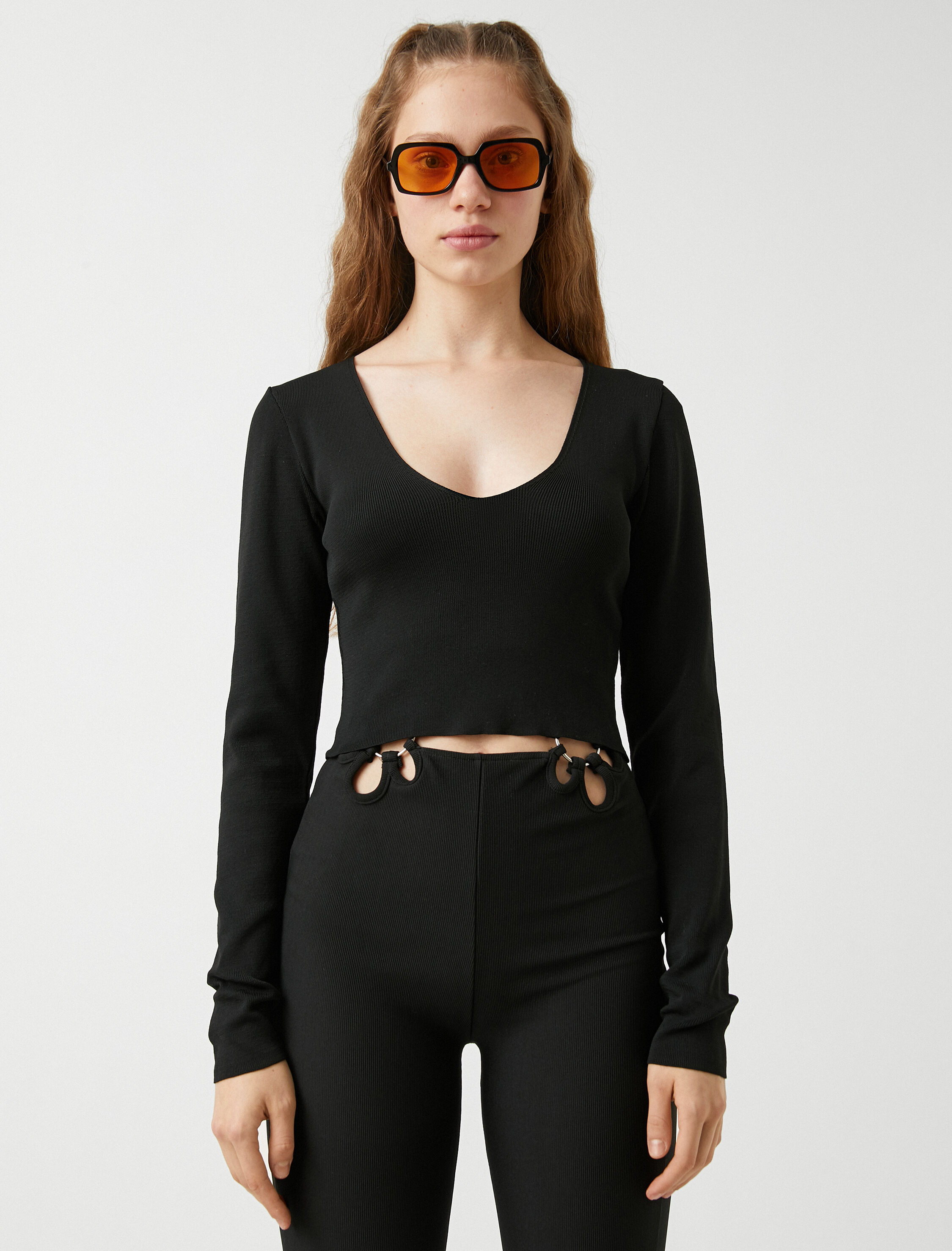   Crop Triko Kazak Uzun Kollu