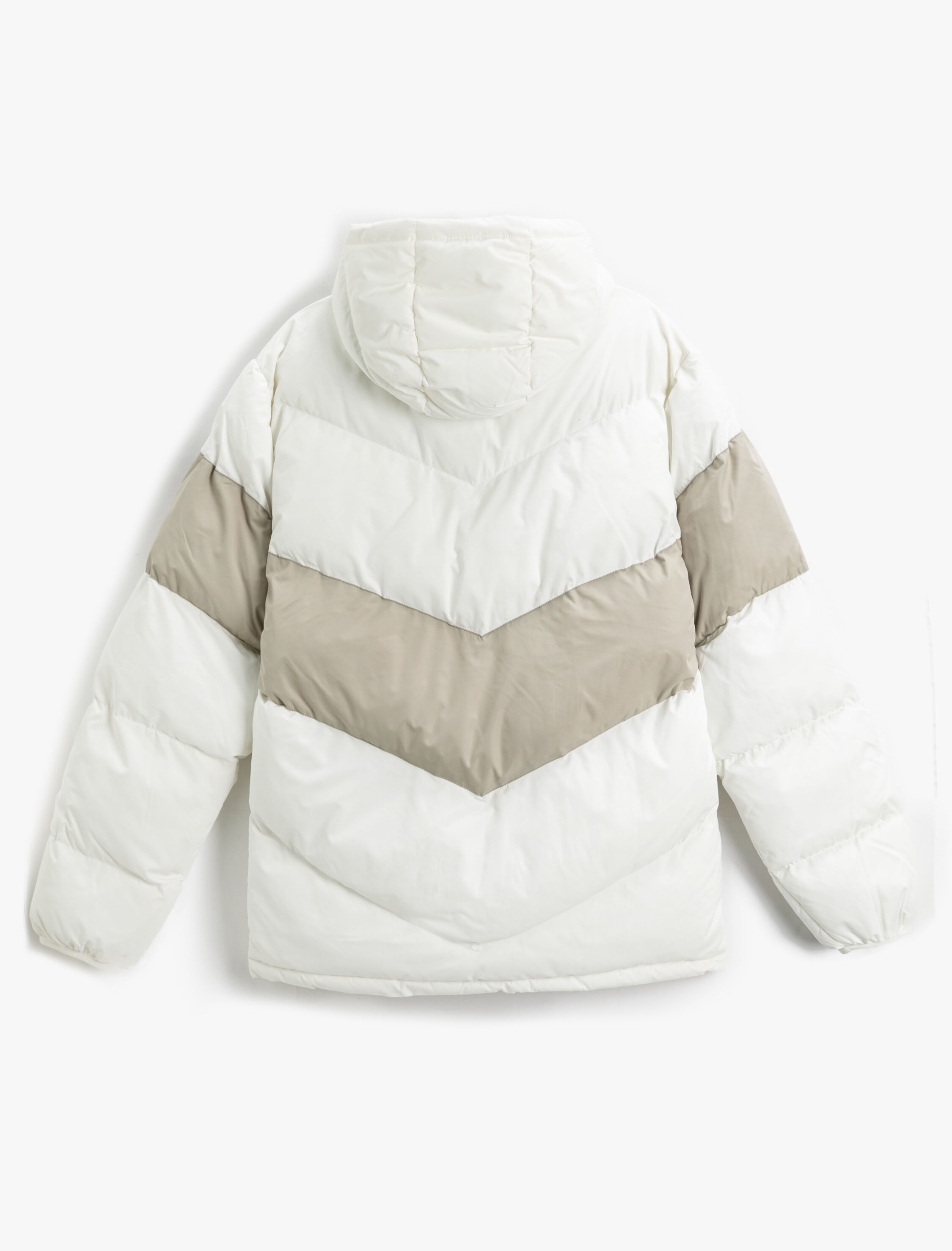   Kapşonlu Şişme Mont Baskılı Su Geçirmez