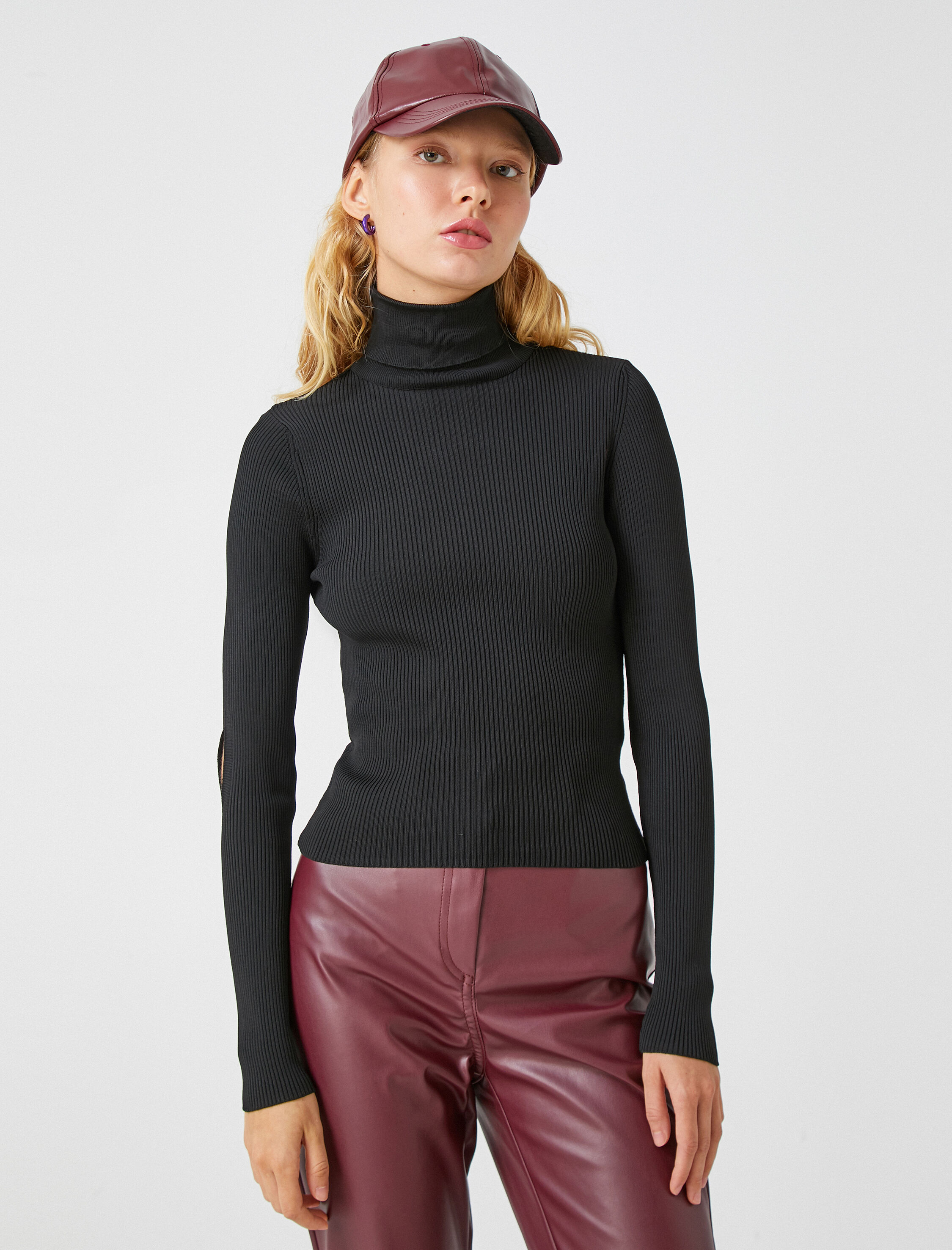   Balıkçı Yaka Kazak Triko Uzun Kollu