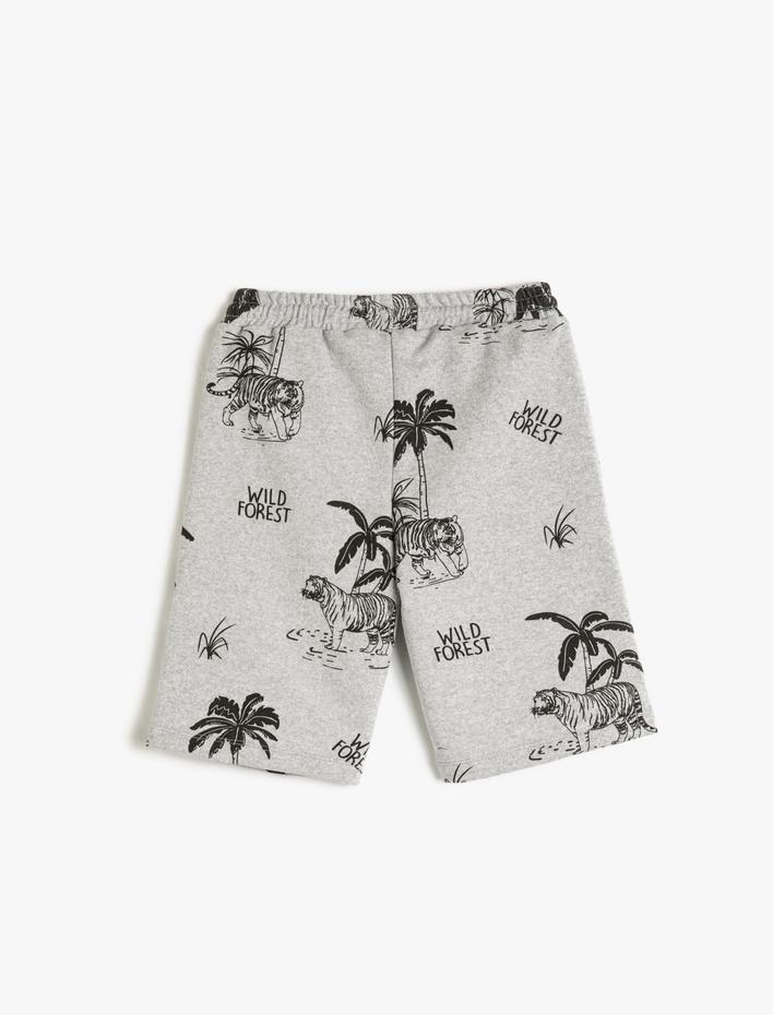 Erkek Çocuk Şort Beli Bağlamalı Cepli Pamuklu