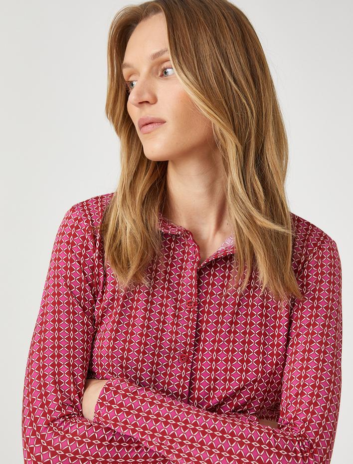  Düğmeli Uzun Kollu Gömlek