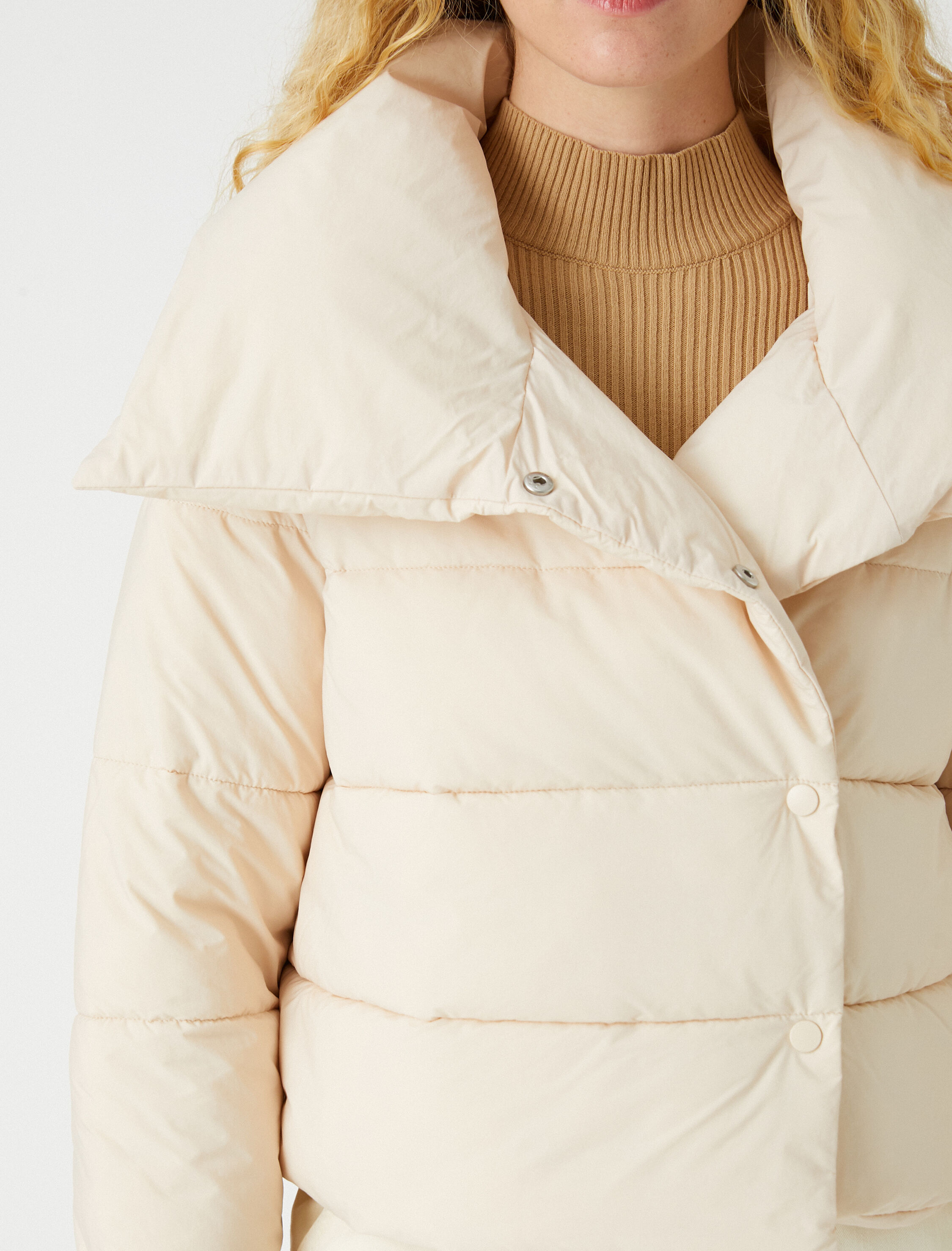 Kısa Şişme Mont Çıtçıtlı