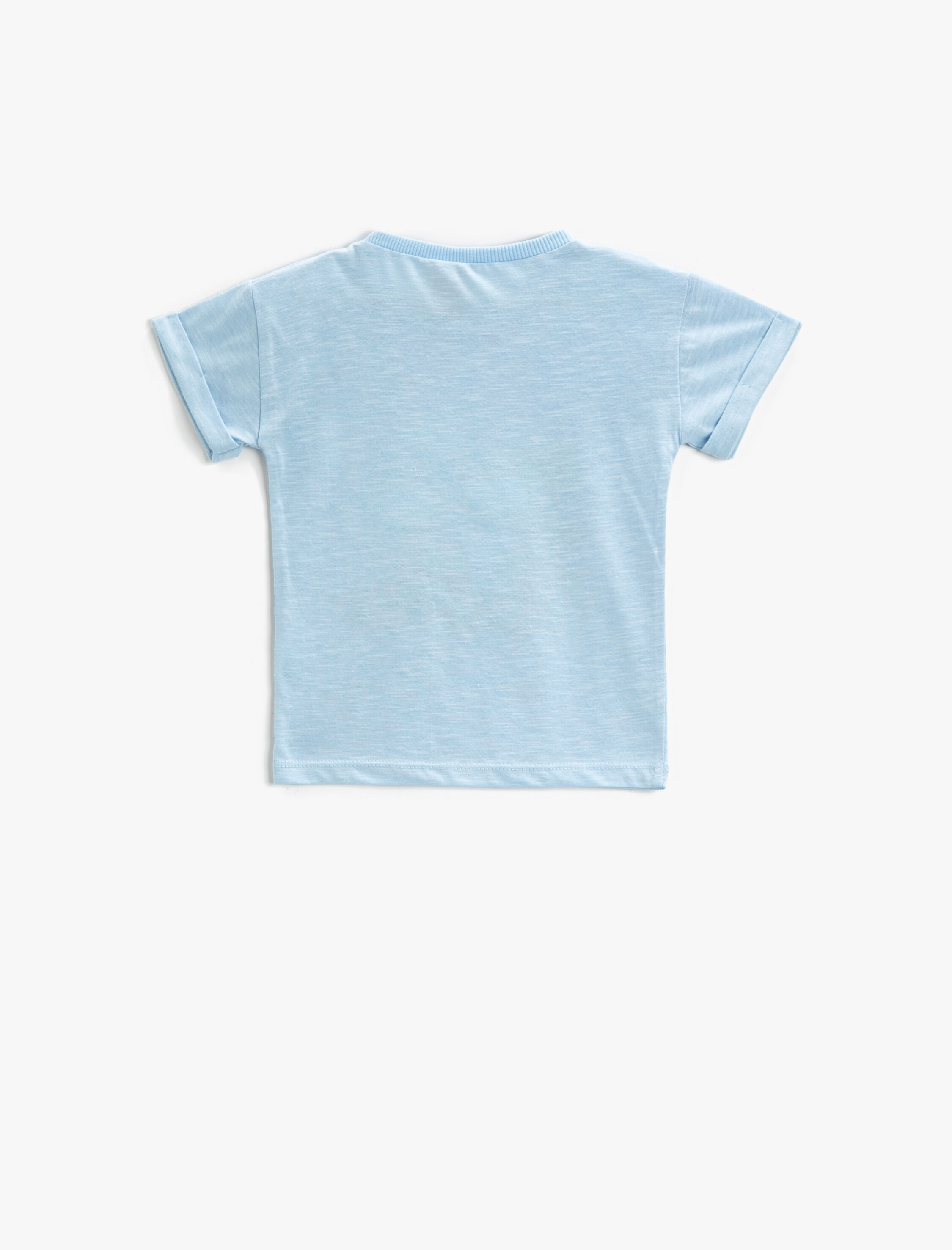  Erkek Bebek Tişört Baskılı Kısa Kollu Bisiklet Yaka Pamuklu