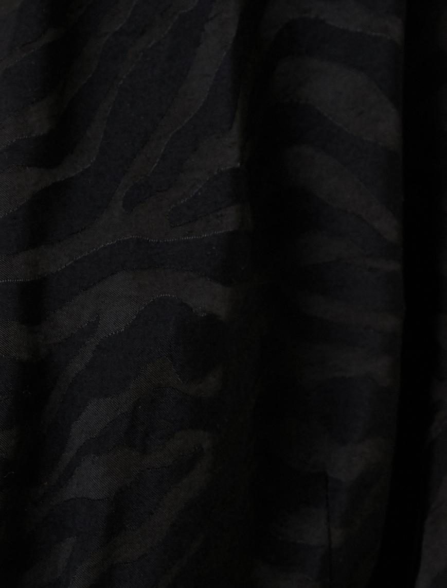   Zebra Desenli Anvelop Bluz Uzun Kollu