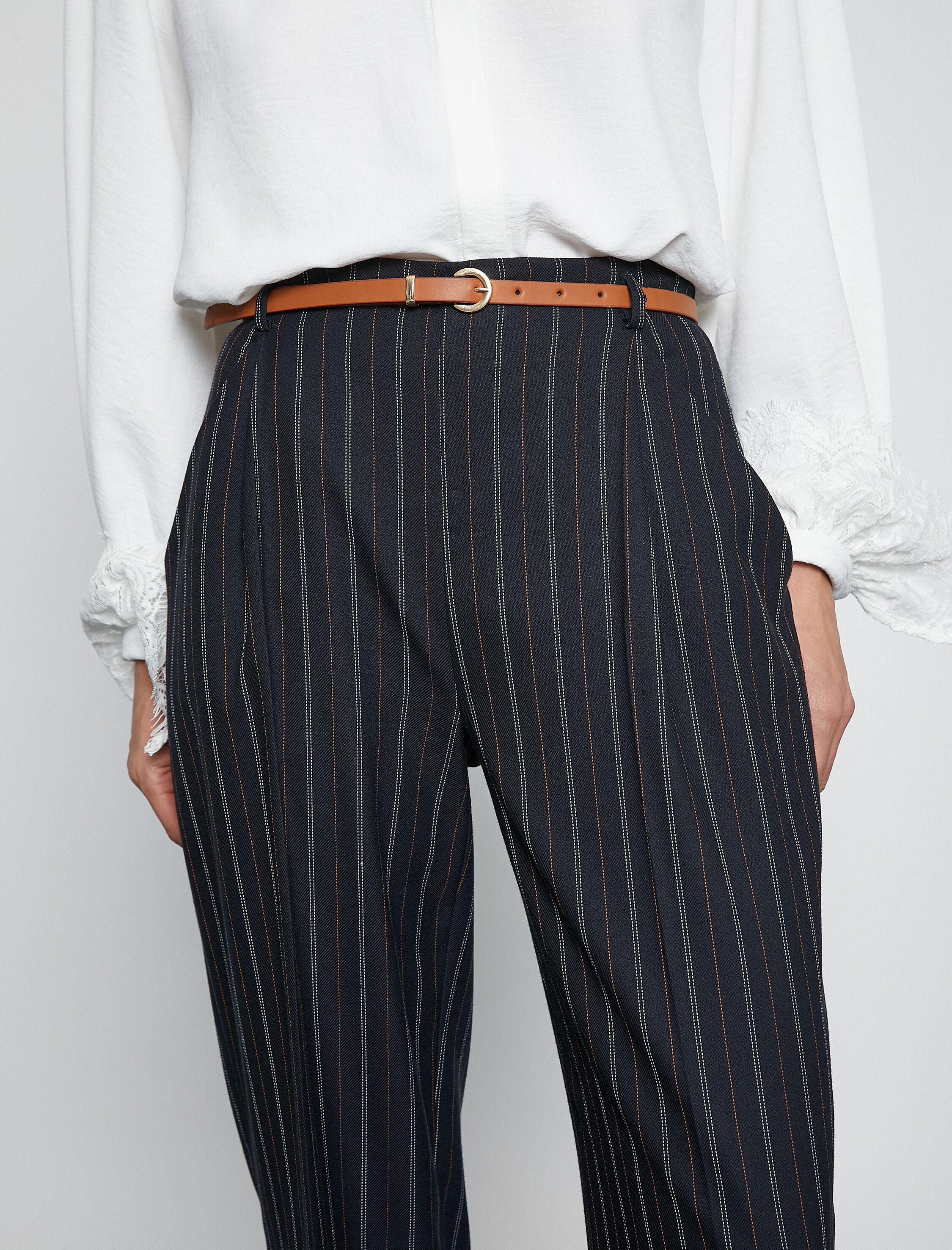   Melis Ağazat X Koton - Kemer Detaylı Pileli Palazzo Pantolon