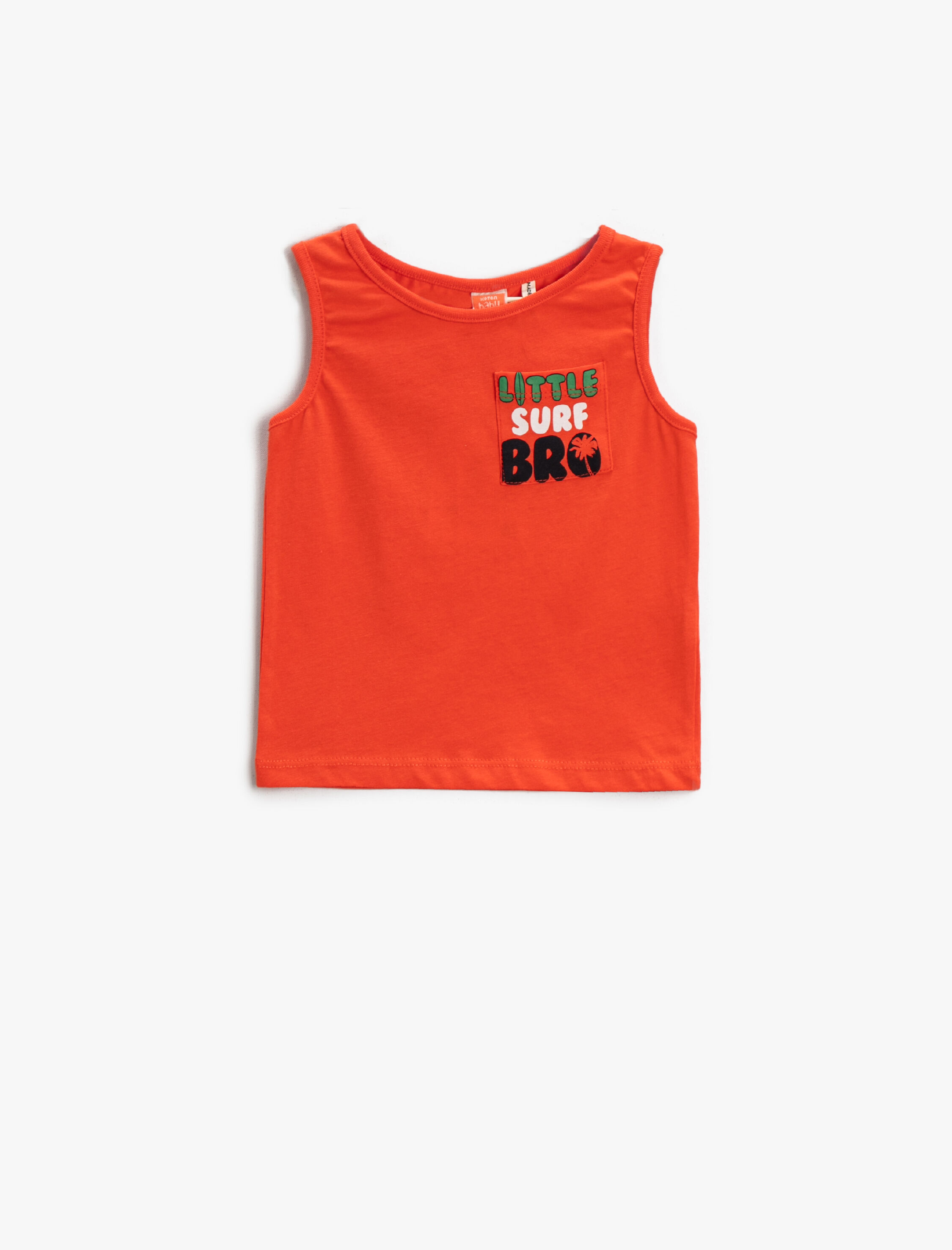  Erkek Bebek Cep Detaylı Atlet Bisiklet Yaka Pamuklu