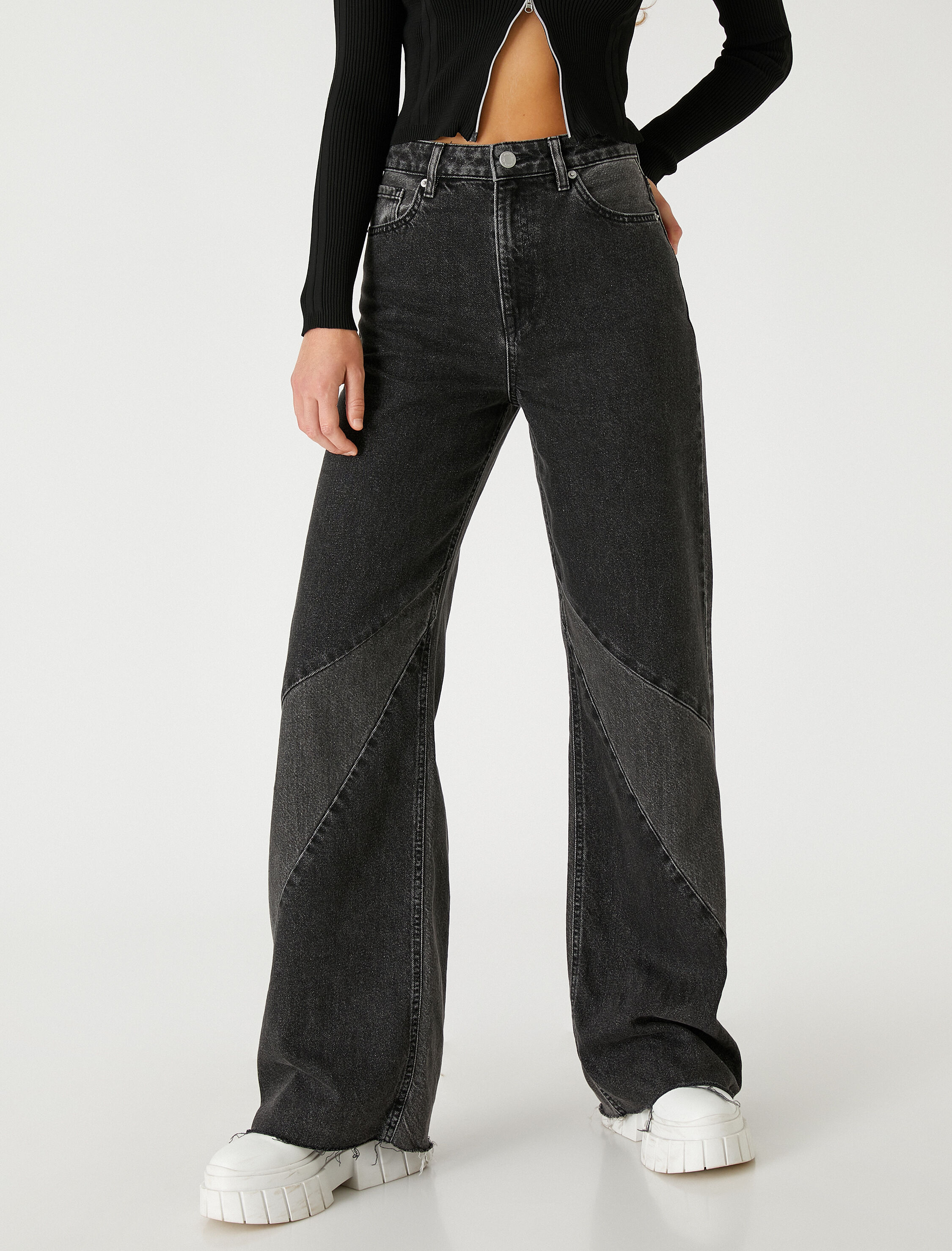 Geniş Paça Kot Pantolon - Bianca Jean