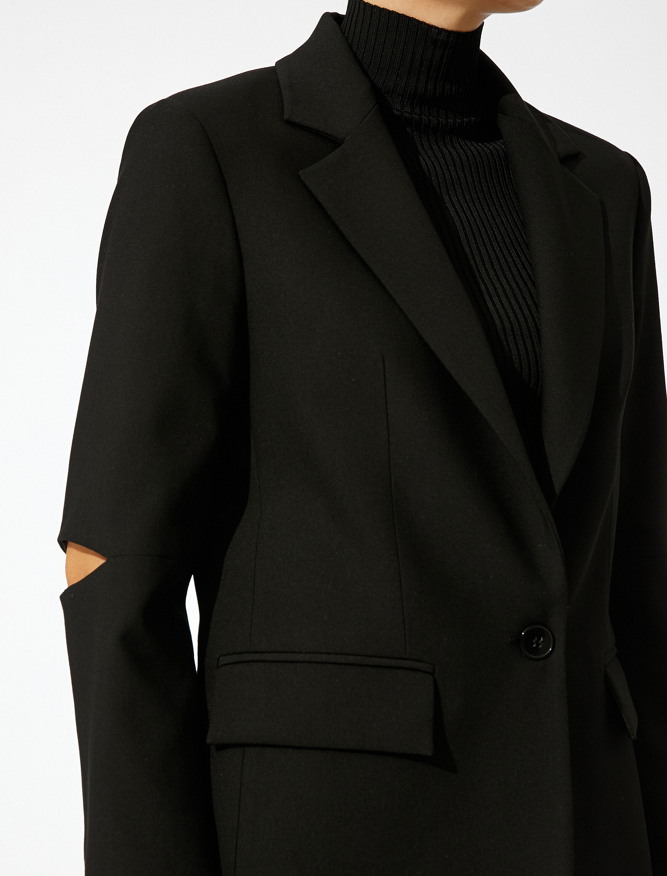   Pencere Detaylı Blazer Ceket