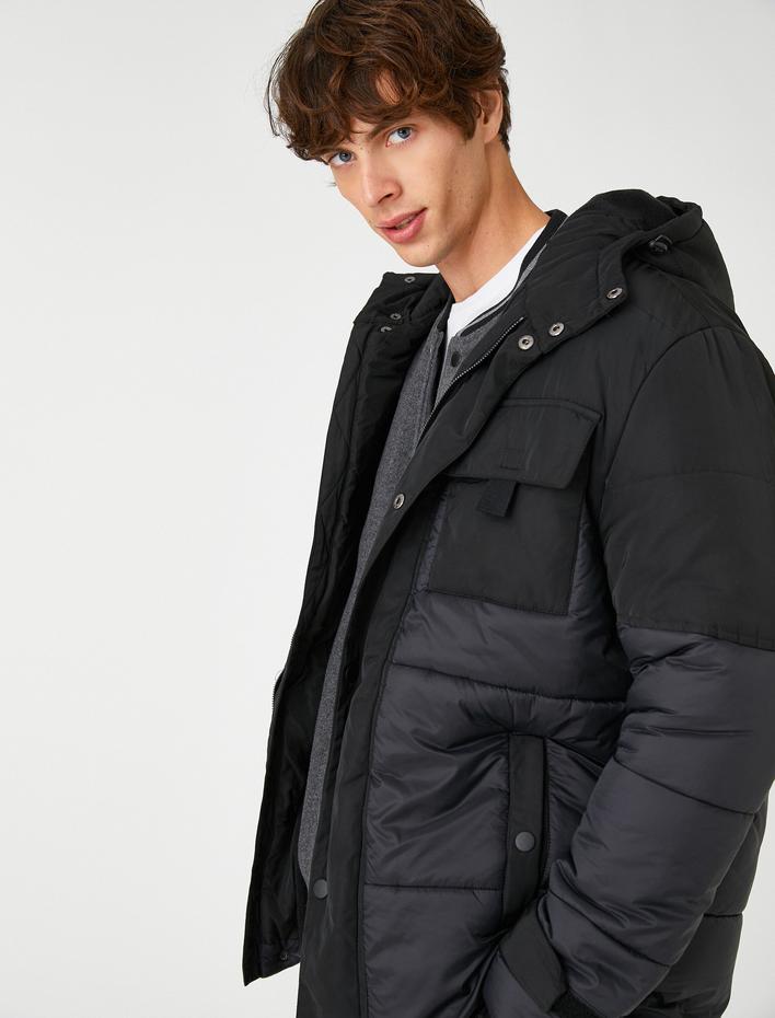  Anorak Şişme Mont Kapşonlu Cep Detaylı Su Geçirmez