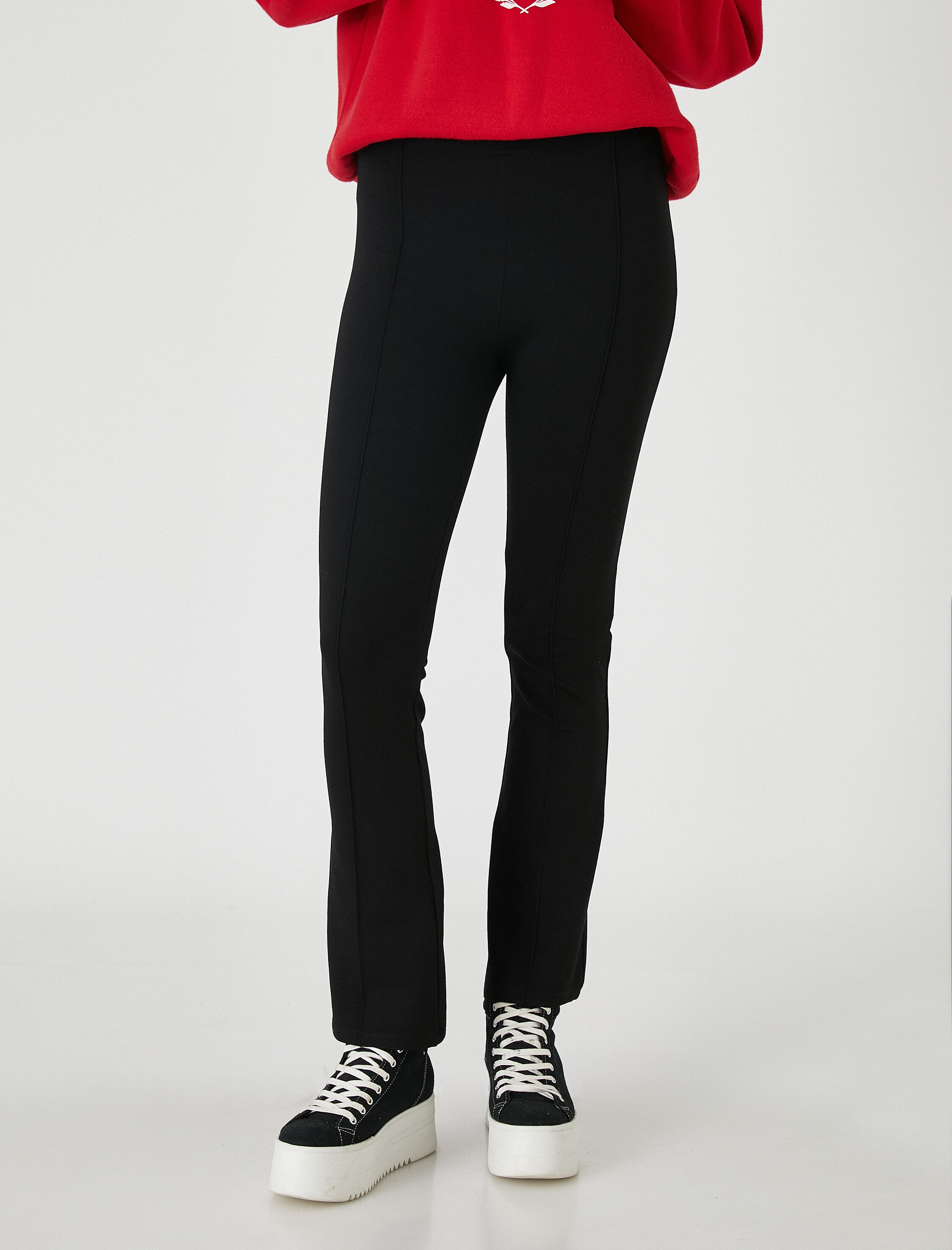   İspanyol Paça Pantolon Nervürlü