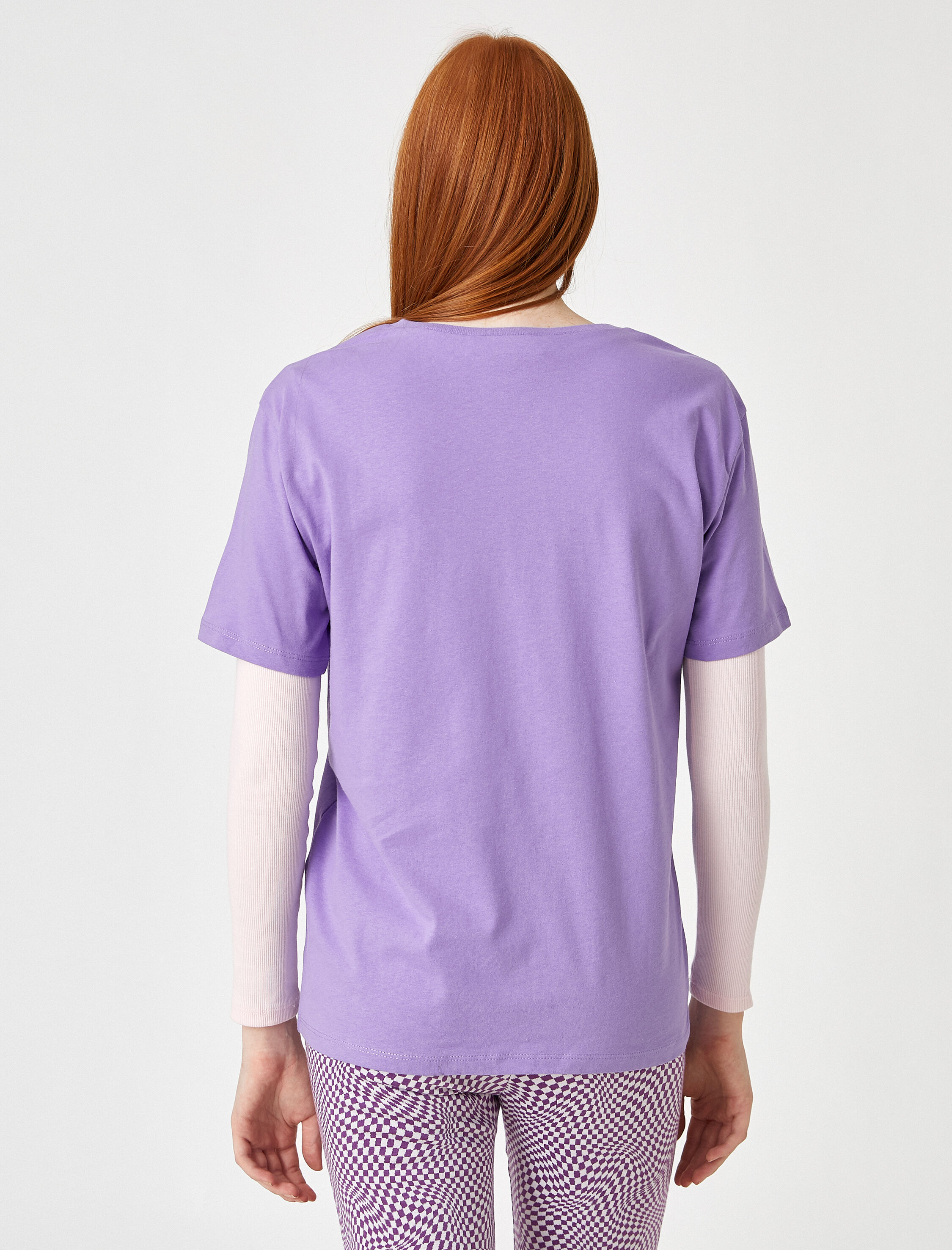   Baskılı Kısa Kollu Pamuklu Tişört