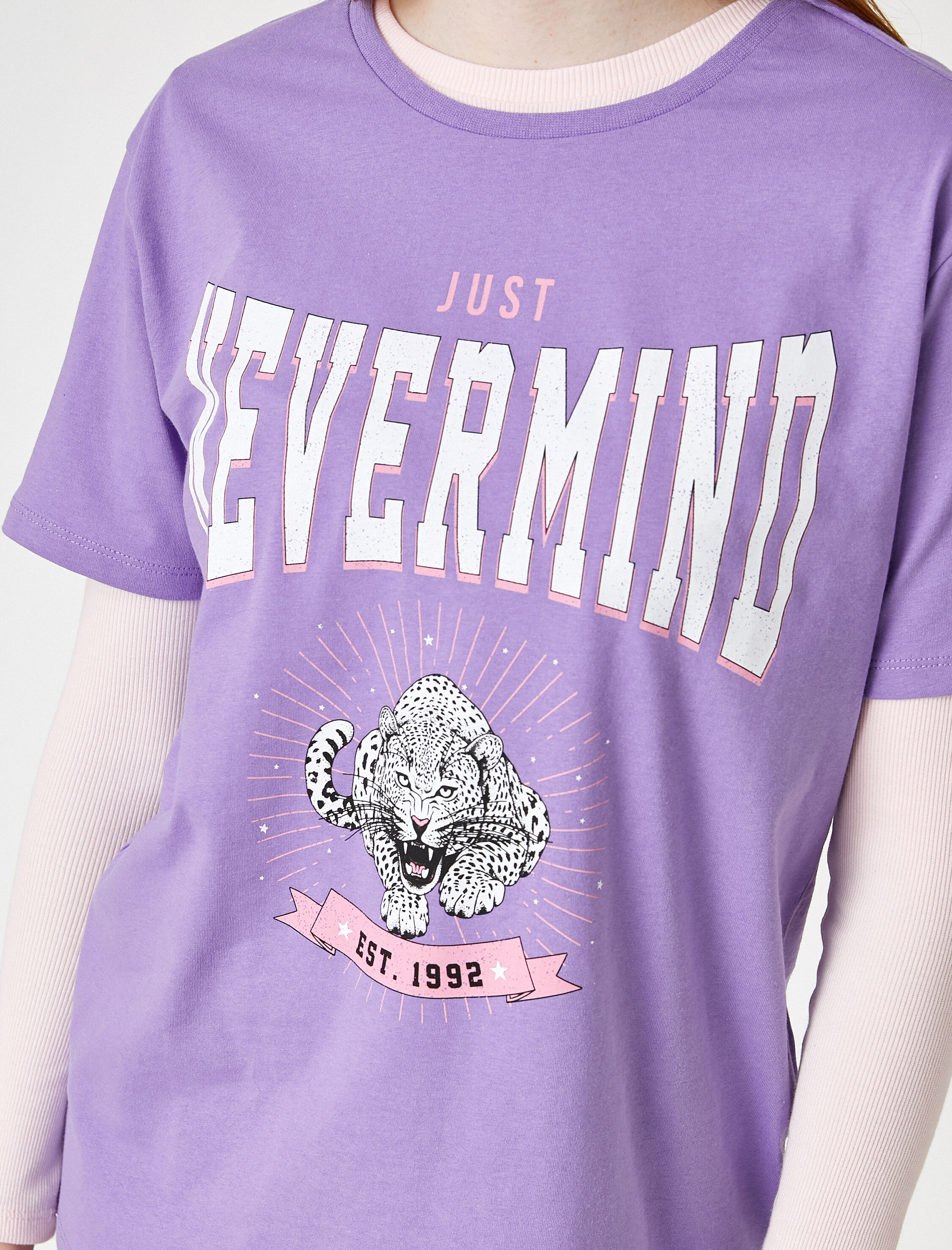   Baskılı Kısa Kollu Pamuklu Tişört