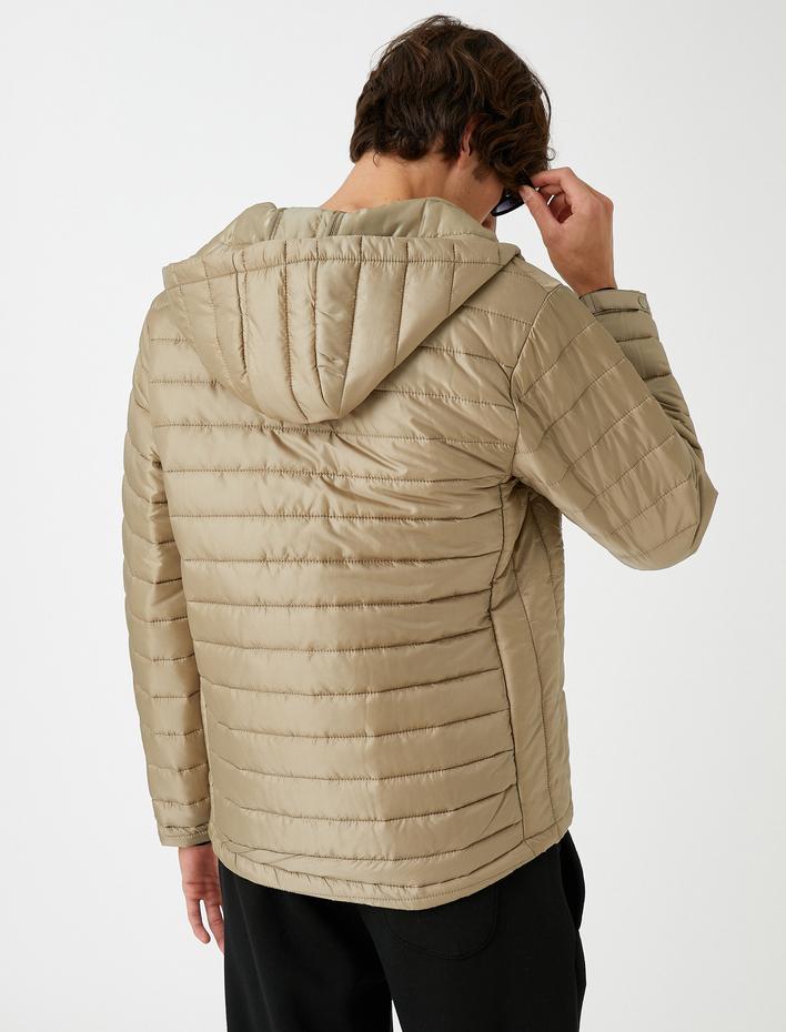  Kapşonlu Şişme Mont Cep Detaylı Su Geçirmez