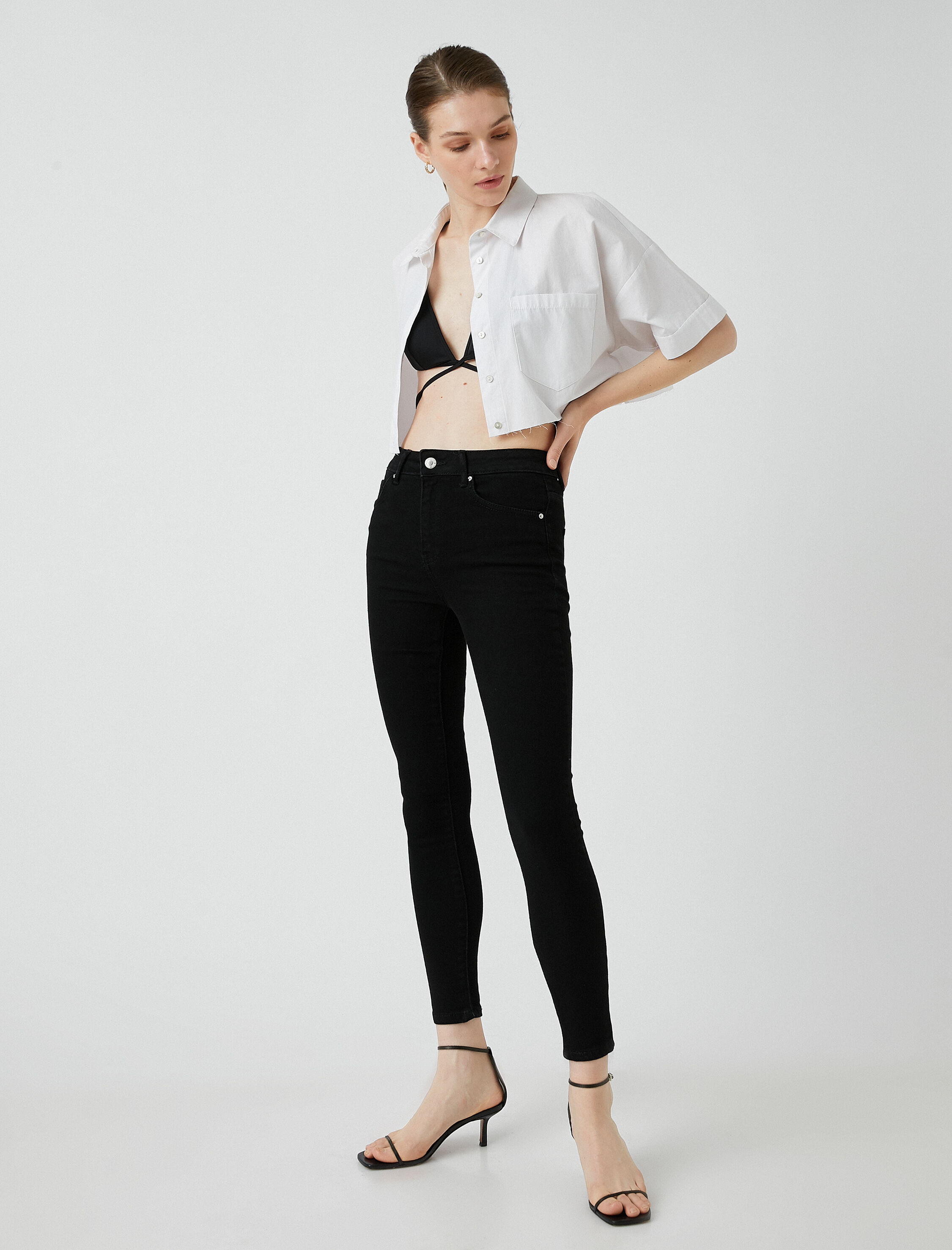   Dar Kesim Yüksek Bel Dar Paça - Carmen Jean