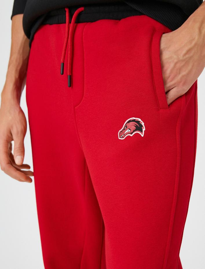  Uzakdoğu Baskılı Eşofman Altı Cep Detaylı Beli Bağcıklı