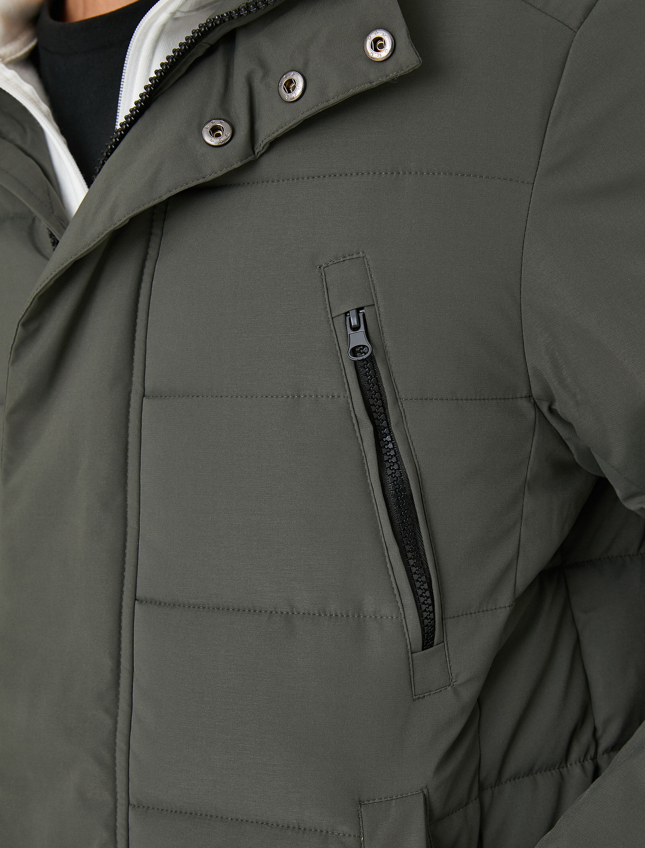   Anorak Şişme Mont Kapşonlu Cep Detaylı Su Geçirmez