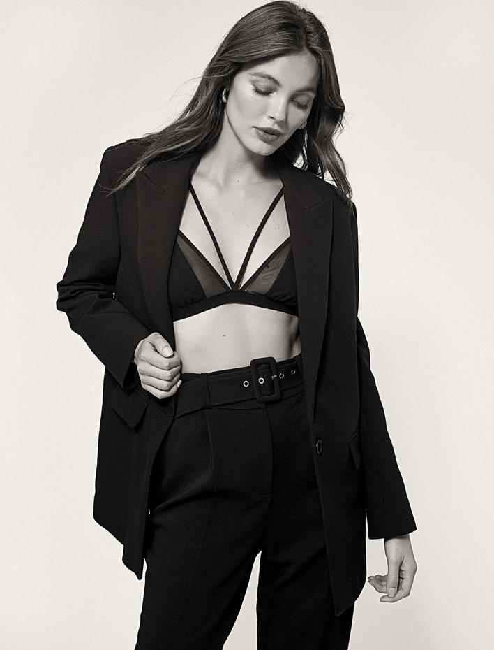  Tek Düğmeli Blazer Ceket