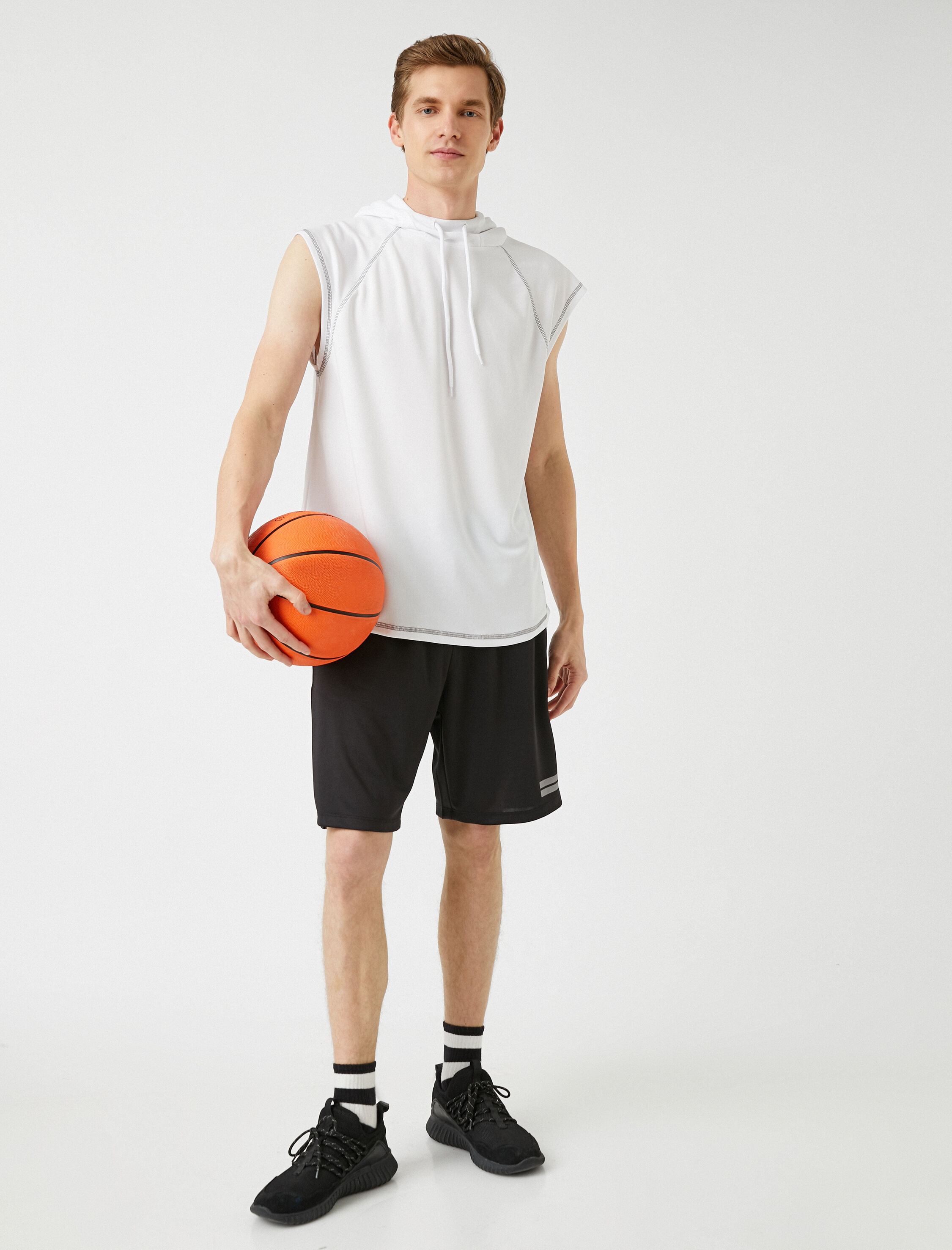   Baskı Detaylı Spor Şort