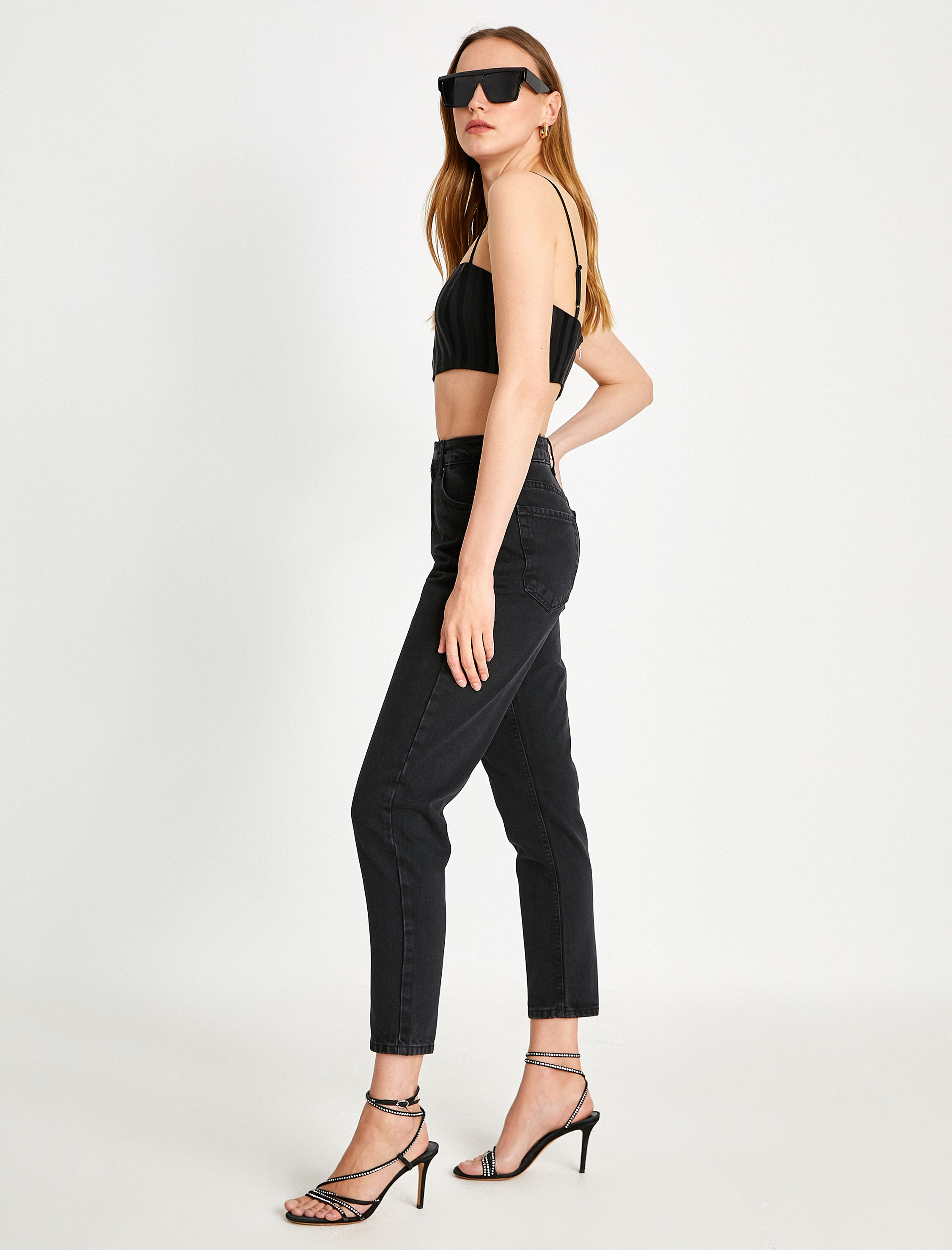   Mom Fit Kot Pantolon - Mom Jean